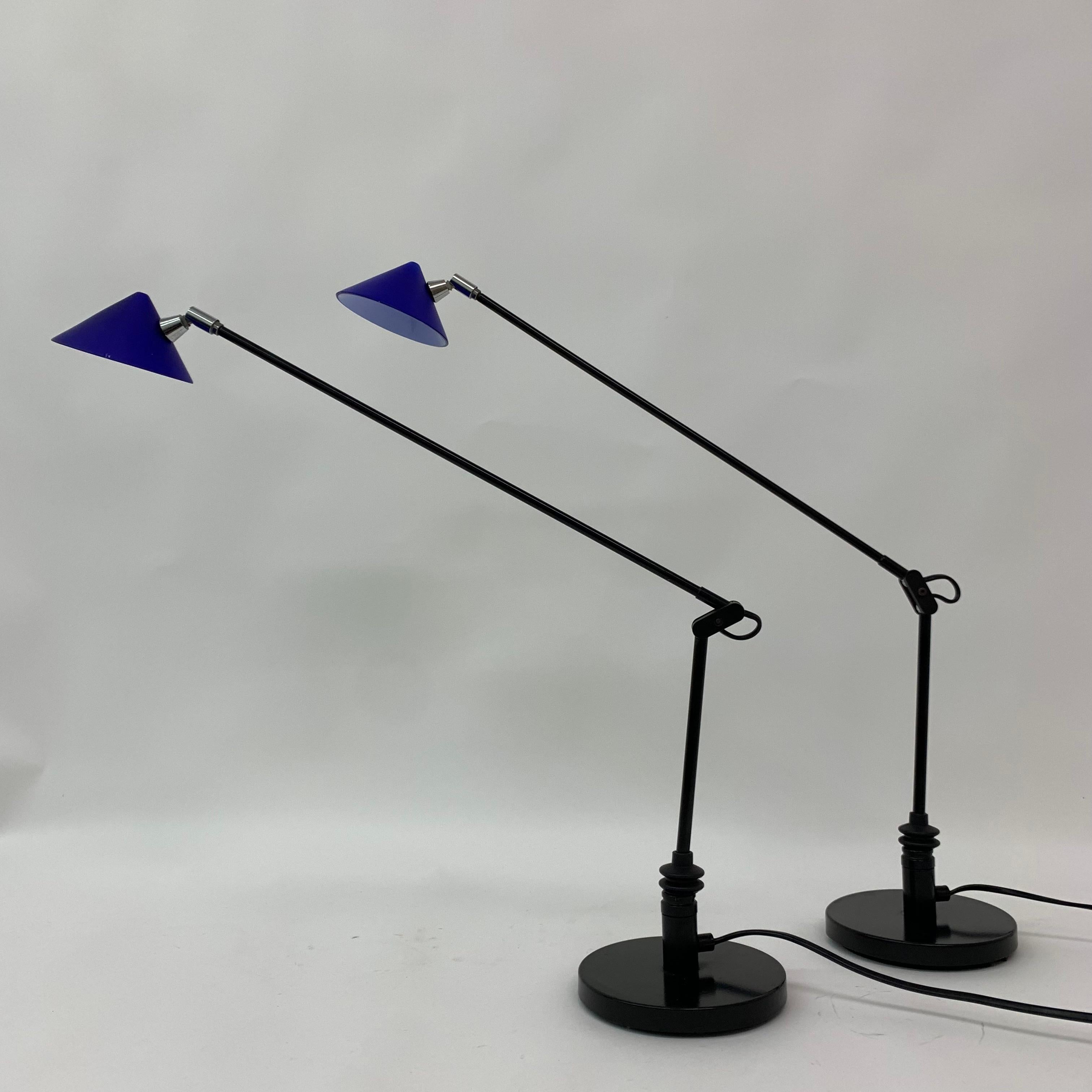 Set of 2 Post Modern Pola Amstelveen Table Lamps, 1980s For Sale 2