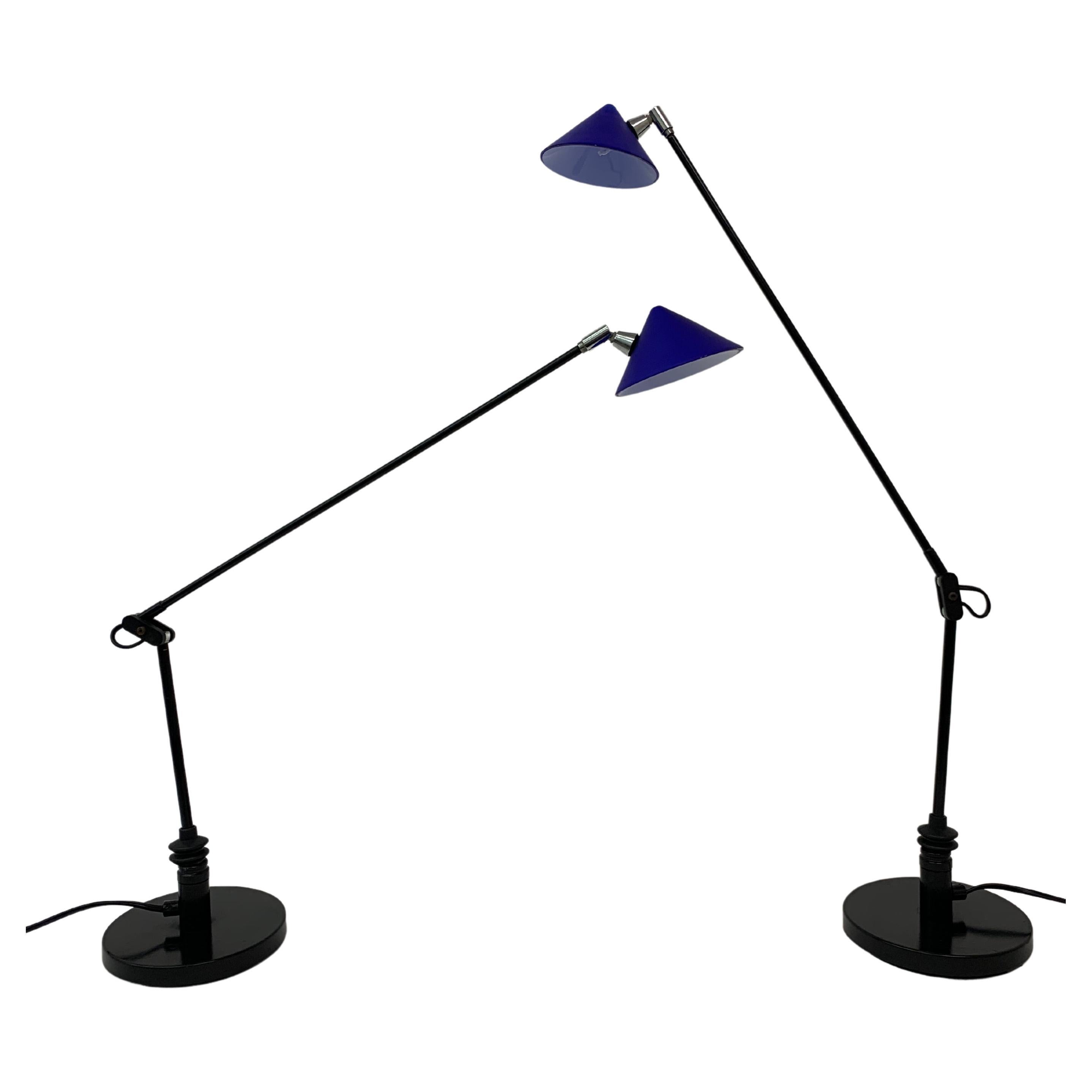 Set of 2 Post Modern Pola Amstelveen Table Lamps, 1980s