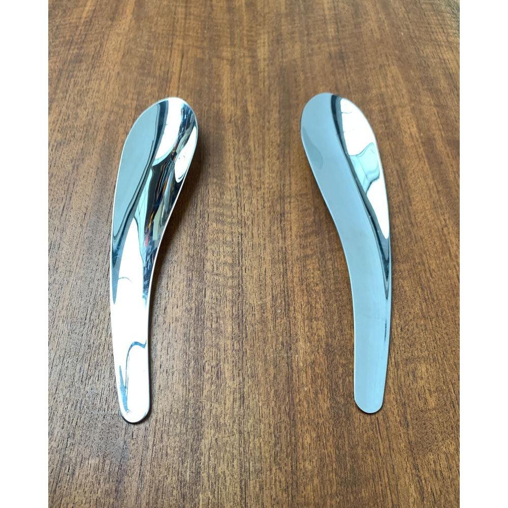 Post-Modern Set of 2 Postmodern Cutlery Salad Spoons from Conran, 1990s For Sale
