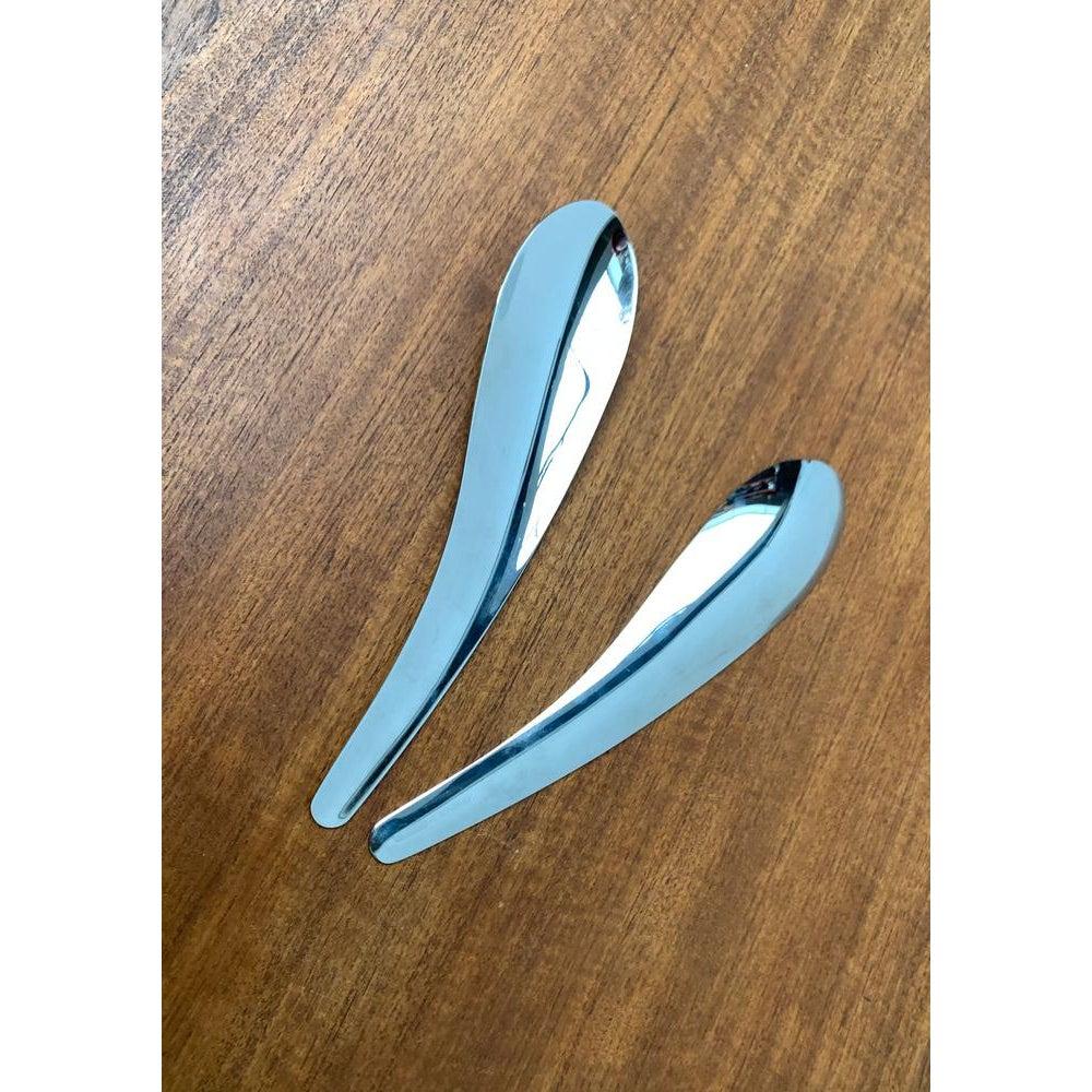 20th Century Set of 2 Postmodern Cutlery Salad Spoons from Conran, 1990s For Sale