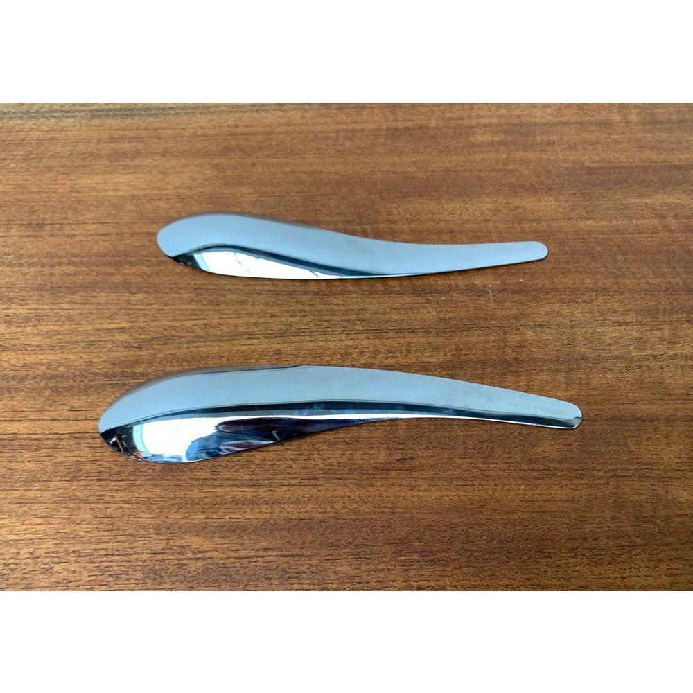 Set of 2 Postmodern Cutlery Salad Spoons from Conran, 1990s For Sale 2