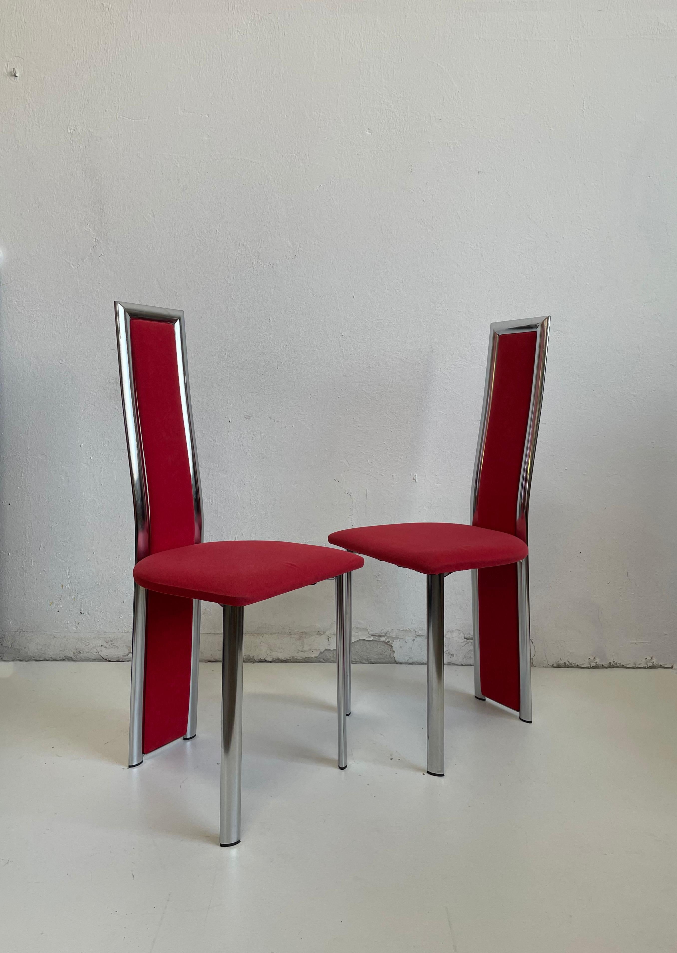 Post-Modern Set of 2 Postmodern Dining Chairs, Italy, 1980s