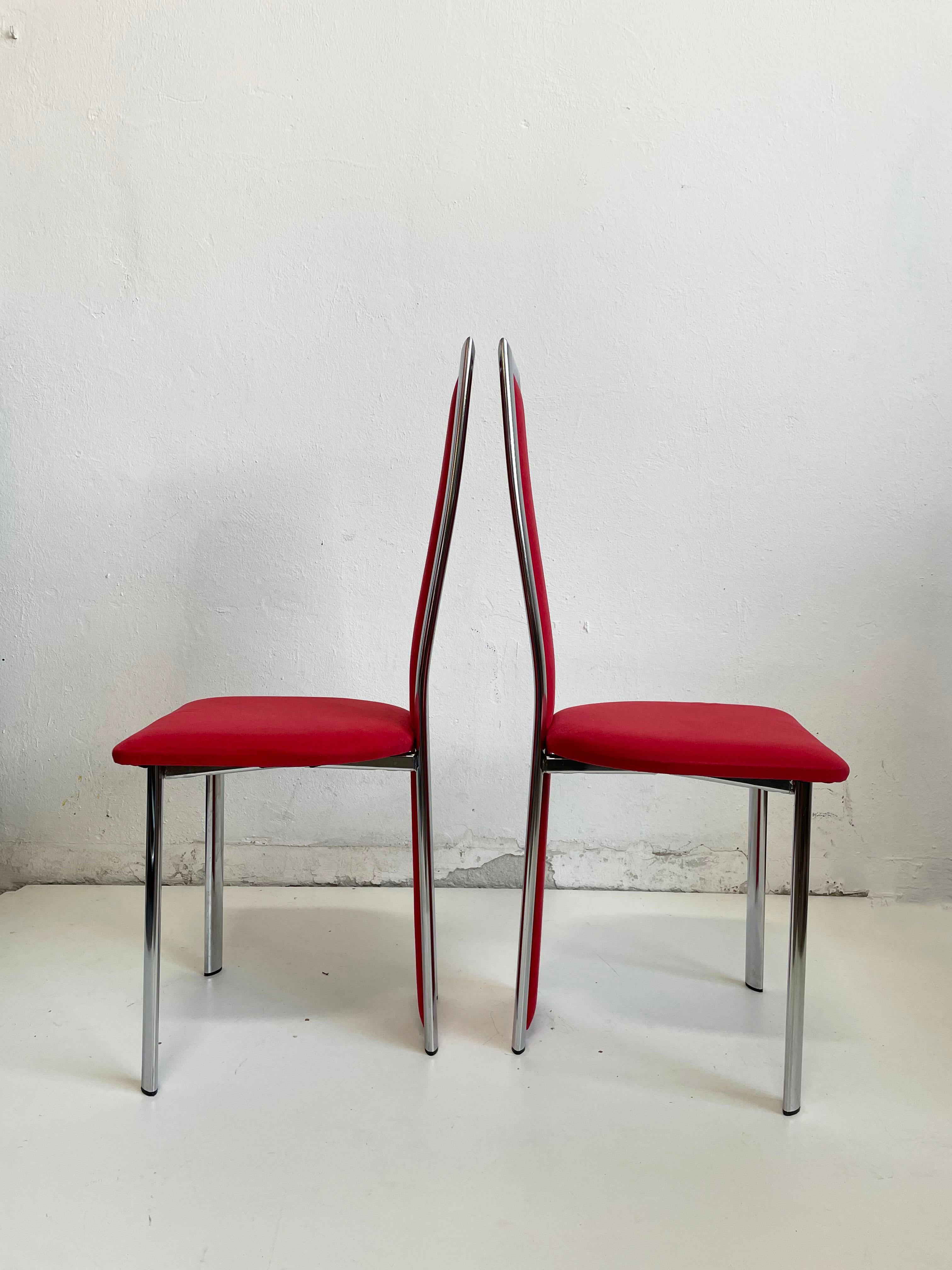 20th Century Set of 2 Postmodern Dining Chairs, Italy, 1980s
