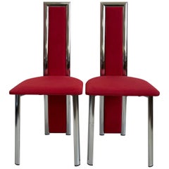 Set of 2 Postmodern Dining Chairs, Italy, 1980s