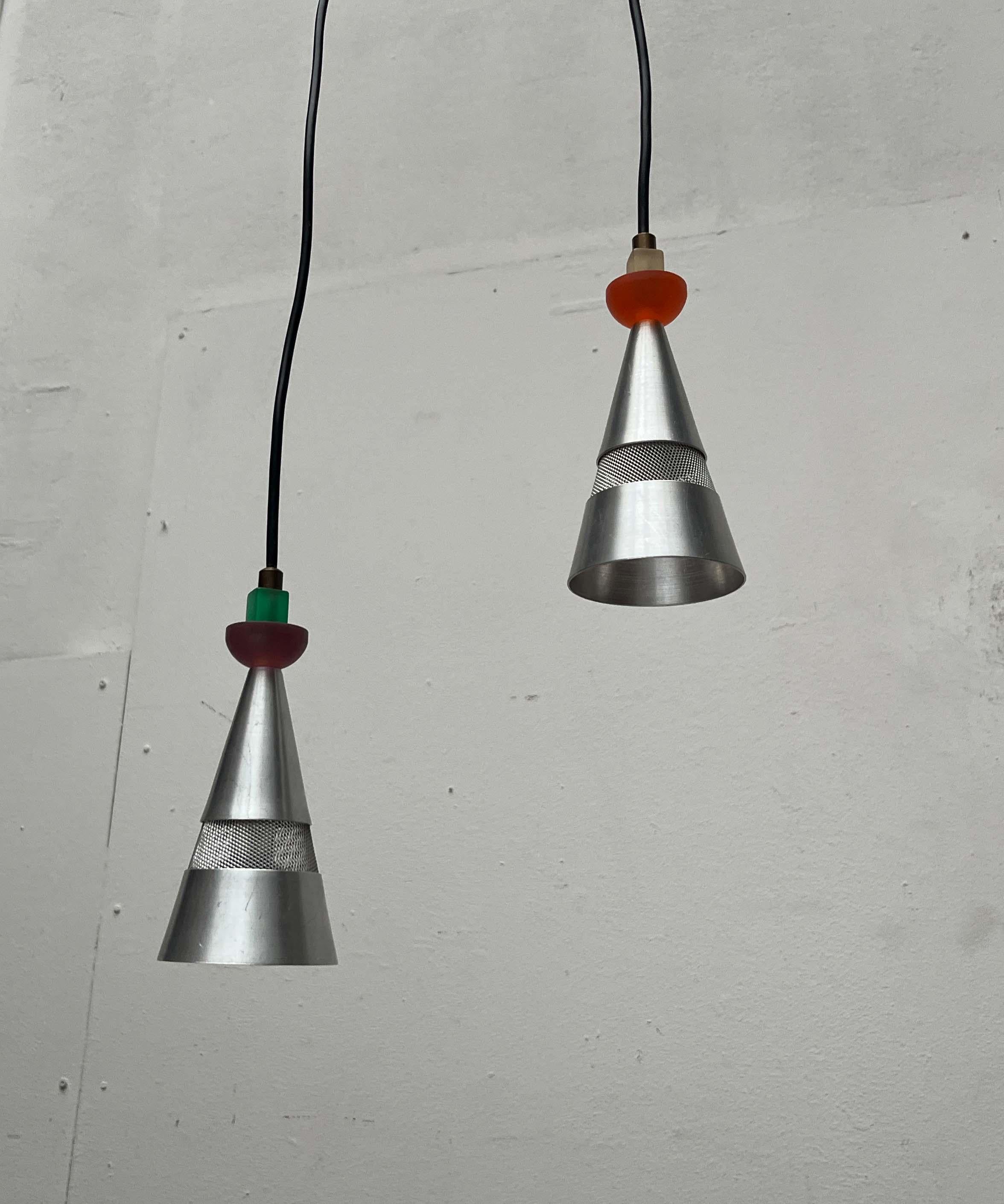Set of 2 Postmodern Dutch Pendant Lamps by Studio Brandend Zand, 1990s For Sale 5