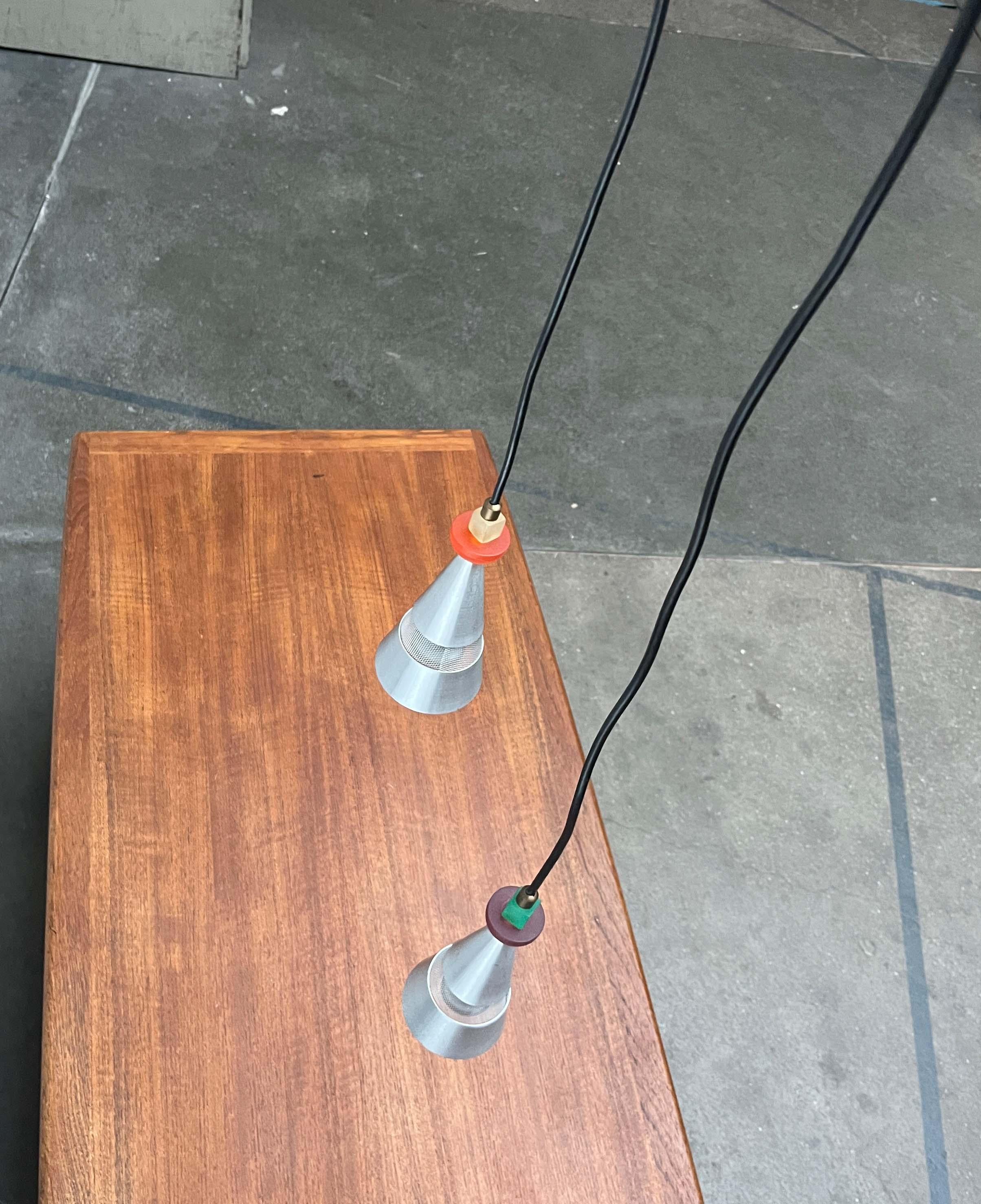 Set of 2 Postmodern Dutch Pendant Lamps by Studio Brandend Zand, 1990s For Sale 10