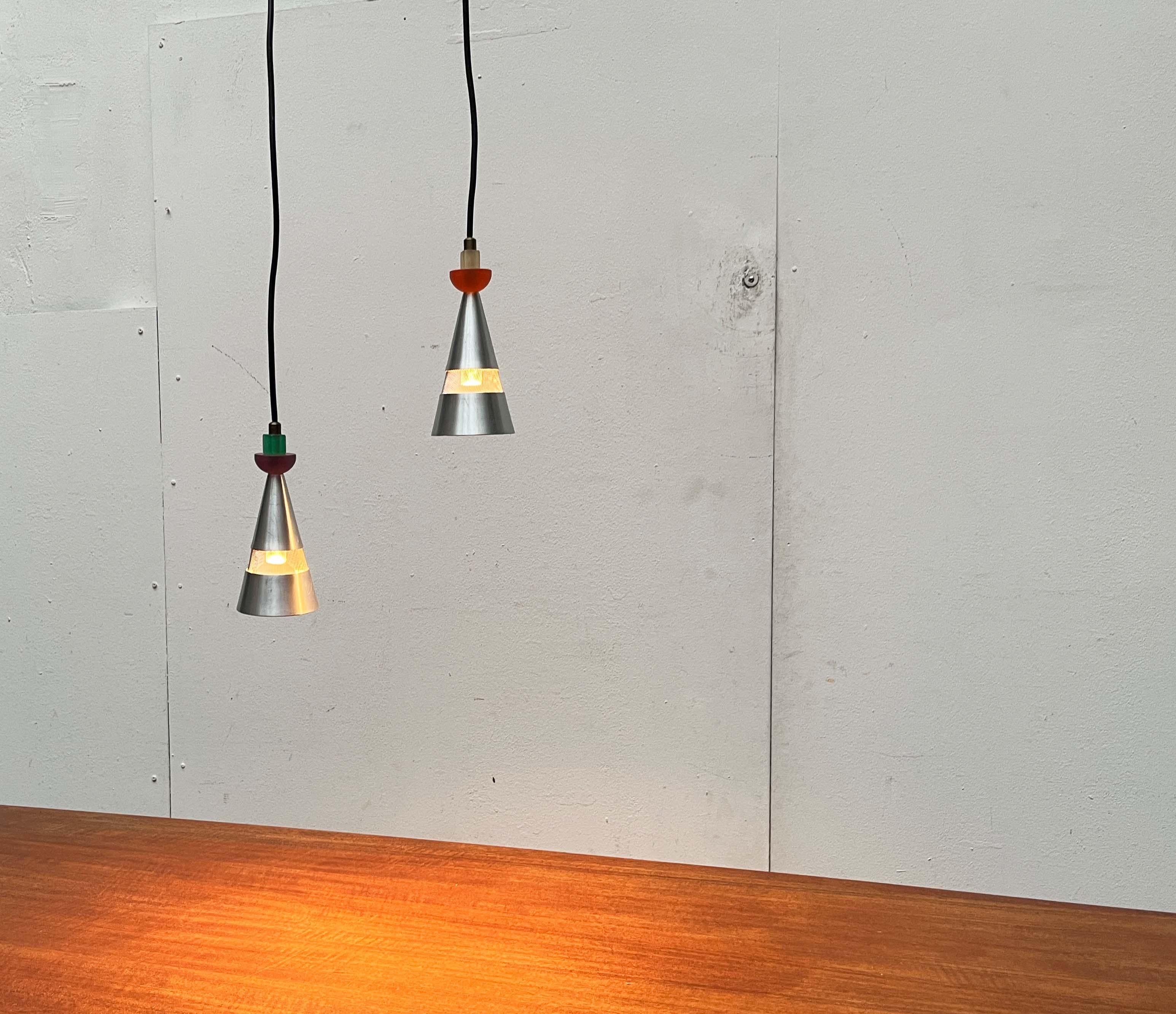 Set of 2 Postmodern Dutch Pendant Lamps by Studio Brandend Zand, 1990s For Sale 3