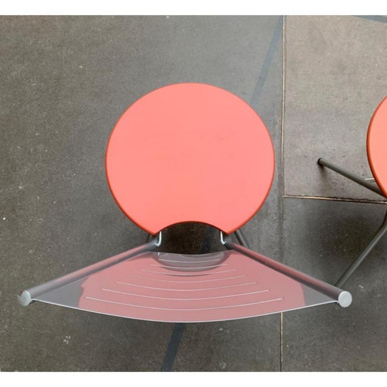 20th Century Set of 2 Postmodern Folding Chairs by Rutger Andersson, 1980s For Sale
