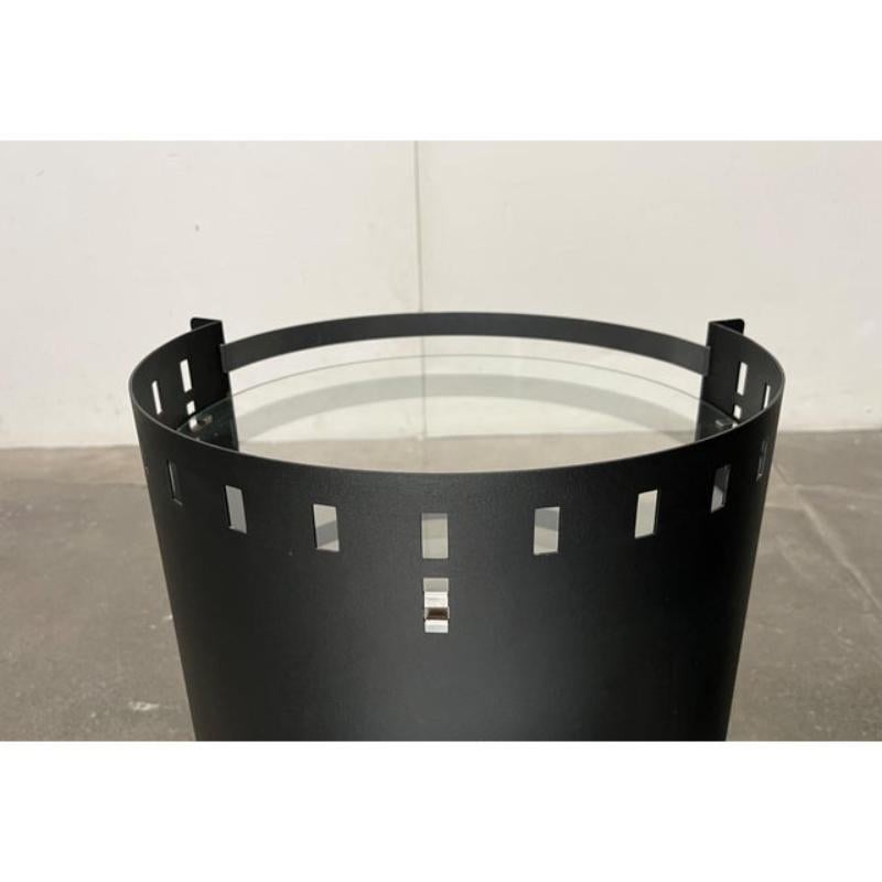Set of 2 Postmodern German Rolling Metal and Glass Side Tables from D-Tec, 1980s For Sale 7