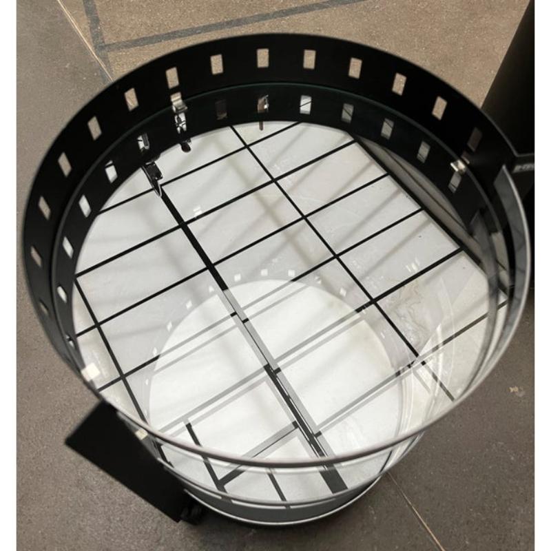 Set of 2 Postmodern German Rolling Metal and Glass Side Tables from D-Tec, 1980s For Sale 11