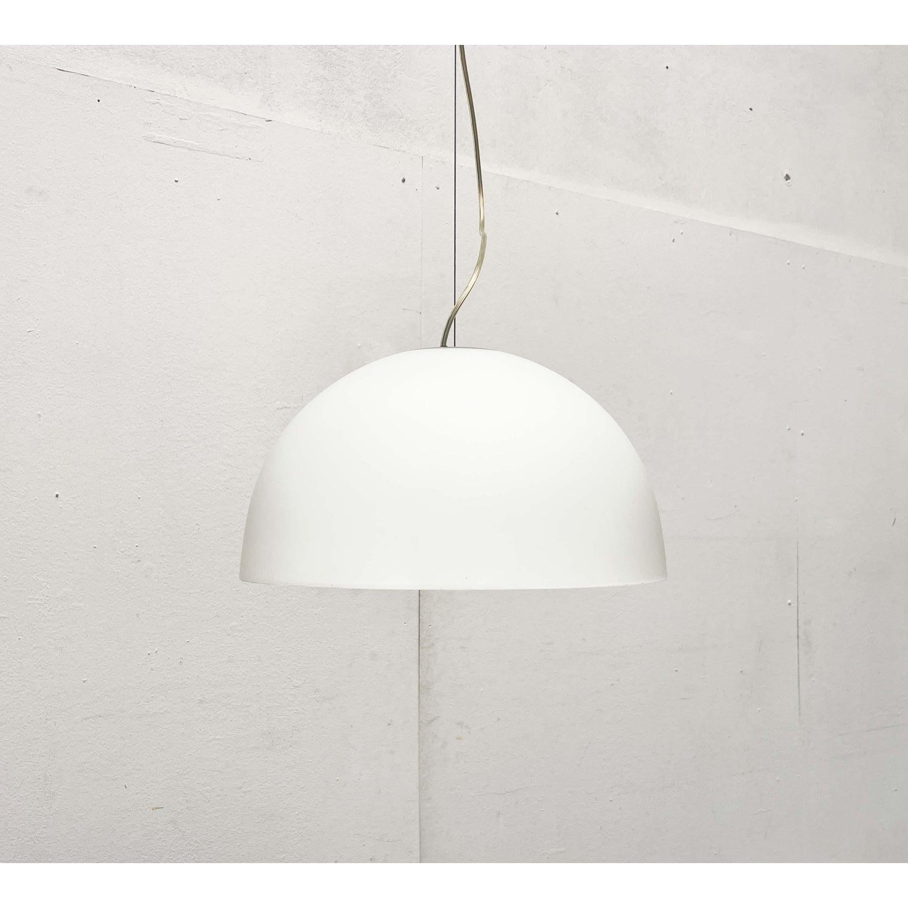 Set of 2 Postmodern Italian Model Gaia Glass Pendant Lamp by Luciano, 1980s For Sale 6