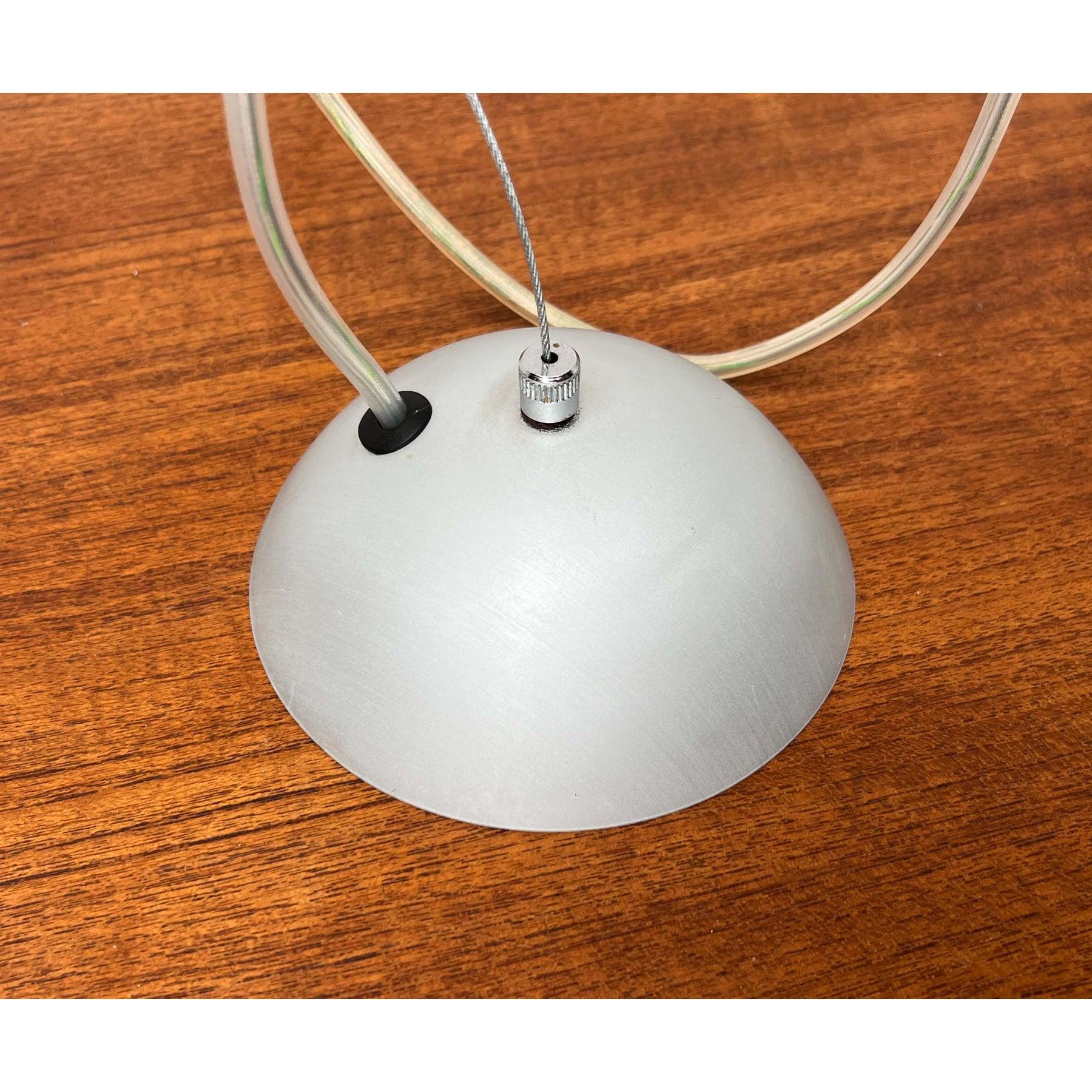 Set of 2 Postmodern Italian Model Gaia Glass Pendant Lamp by Luciano, 1980s For Sale 8
