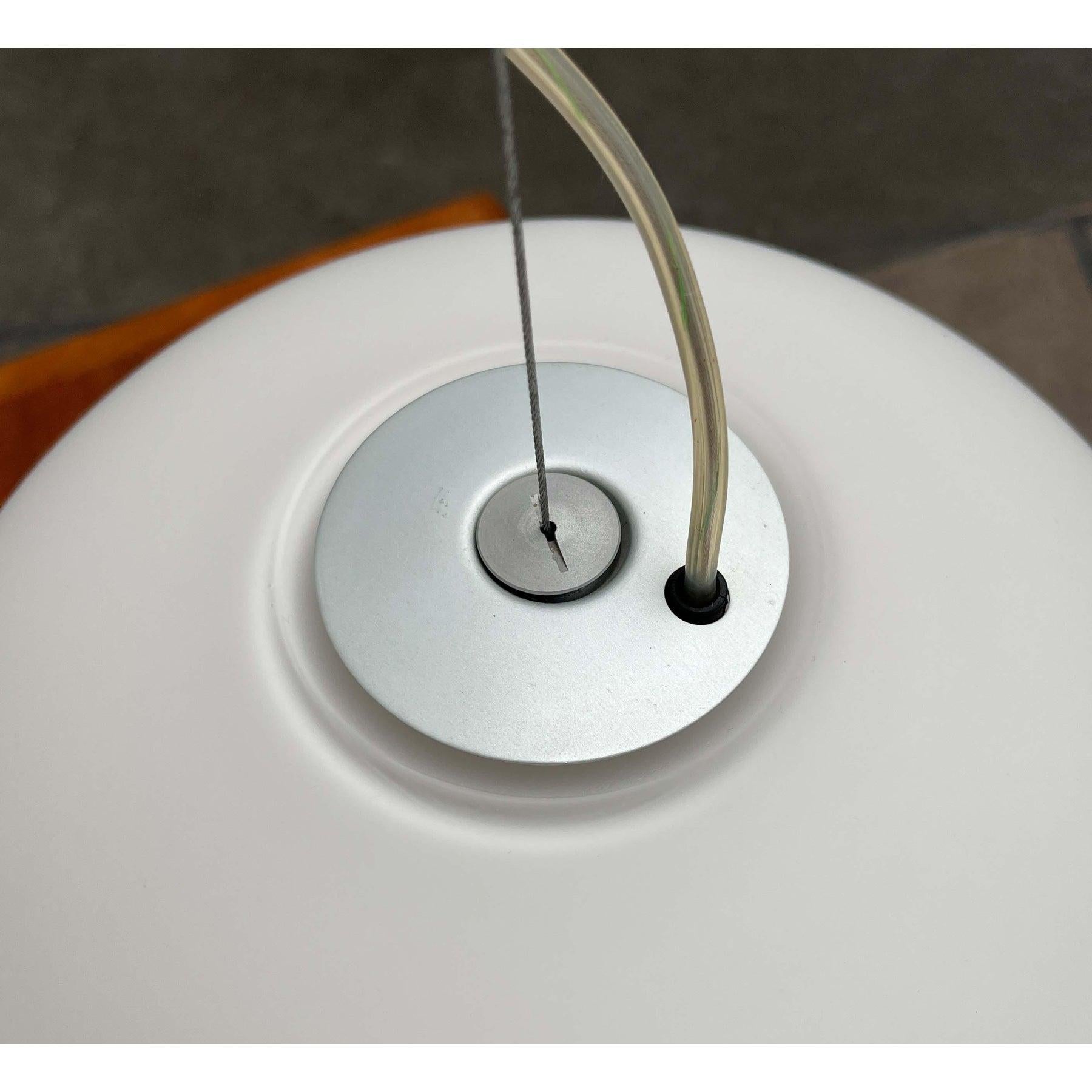 Set of 2 Postmodern Italian Model Gaia Glass Pendant Lamp by Luciano, 1980s For Sale 10
