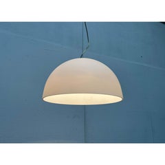 Set of 2 Postmodern Italian Model Gaia Glass Pendant Lamp by Luciano, 1980s