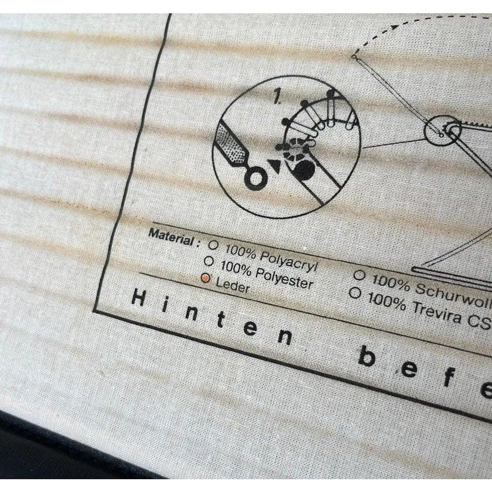 Set di 2 pad per sedie in pelle Kreuzschwinger postmoderno di Till Behrens, anni '80 in vendita 4