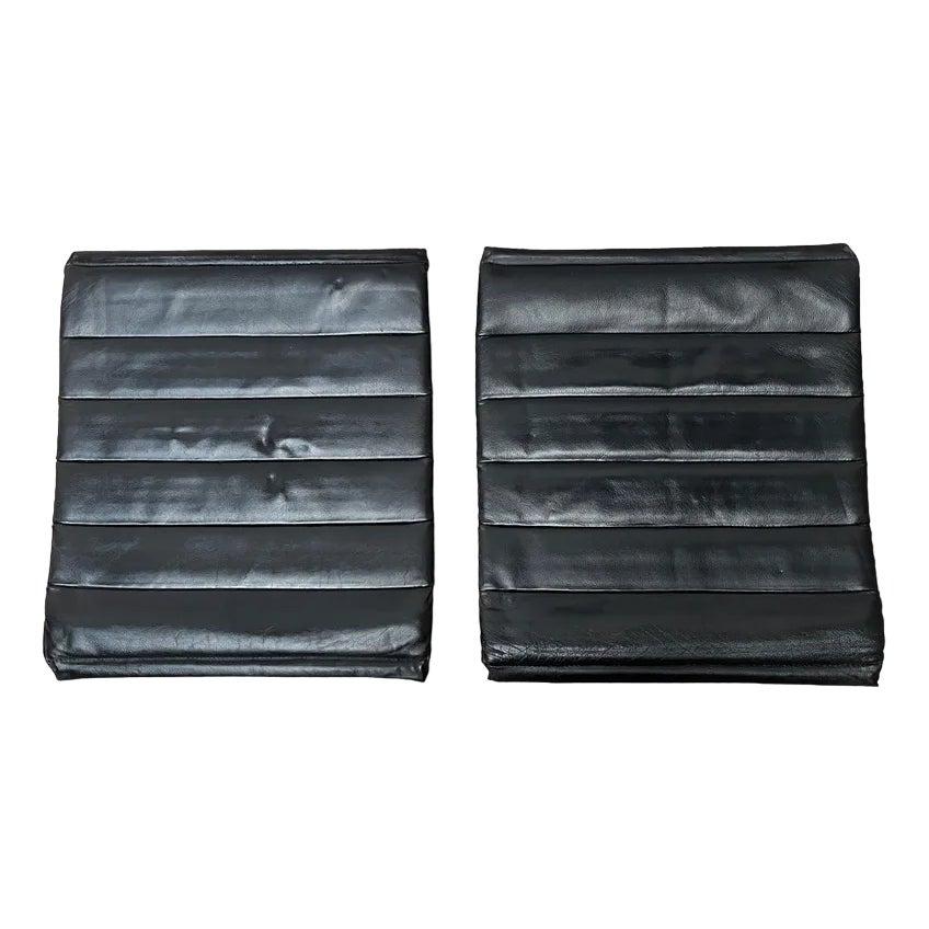 Set di 2 pad per sedie in pelle Kreuzschwinger postmoderno di Till Behrens, anni '80 in vendita