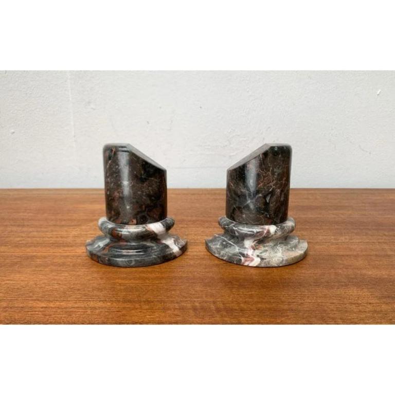 Set of 2 Postmodern Marble Bookends, 1980s For Sale 4