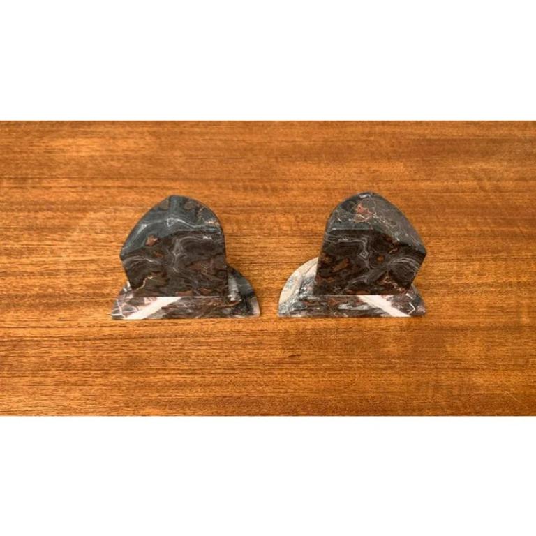 Set of 2 Postmodern Marble Bookends, 1980s For Sale 6