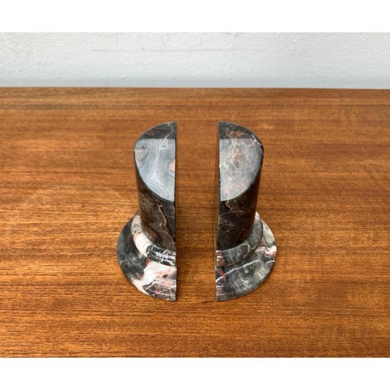 Post-Modern Set of 2 Postmodern Marble Bookends, 1980s For Sale