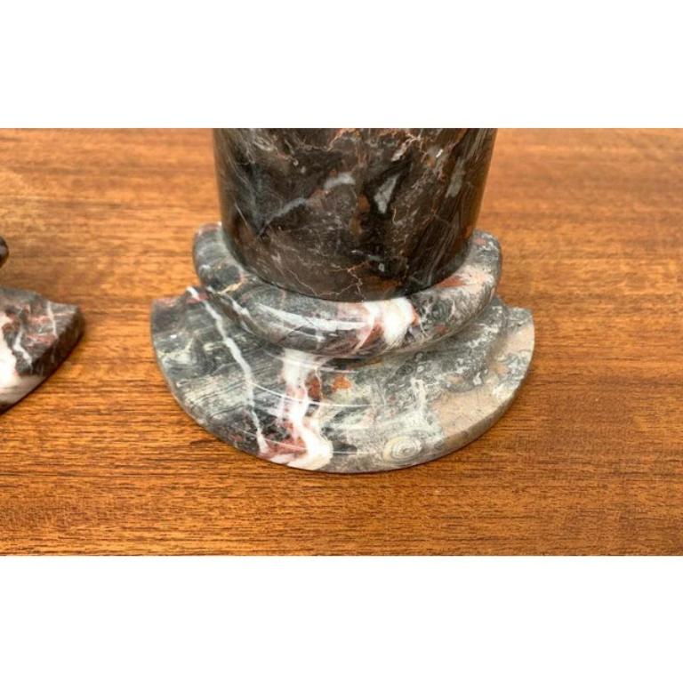 Set of 2 Postmodern Marble Bookends, 1980s For Sale 1