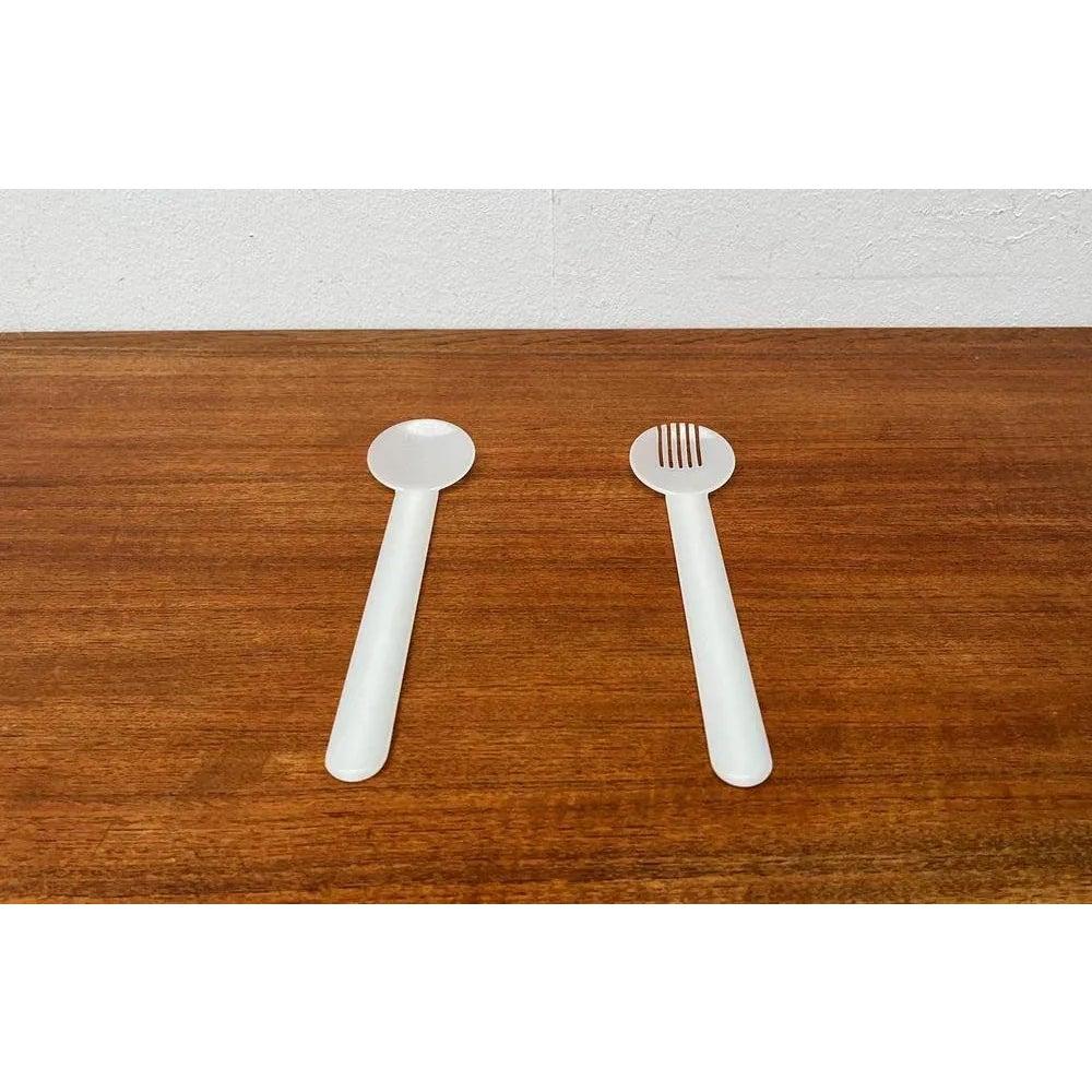 Juego de 2 Servidores de Ensalada Suizos Minimalistas Postmodernos, Años 70 en venta 4