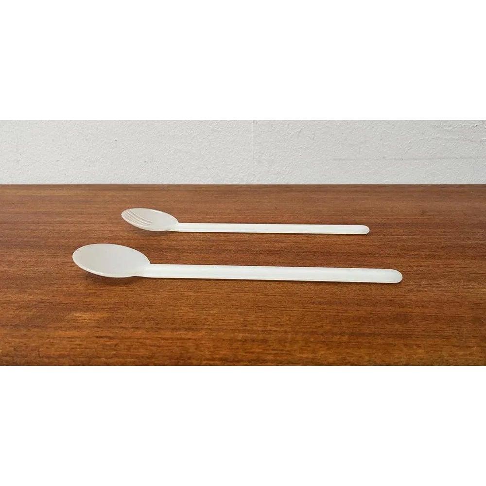 Juego de 2 Servidores de Ensalada Suizos Minimalistas Postmodernos, Años 70 Plástico en venta