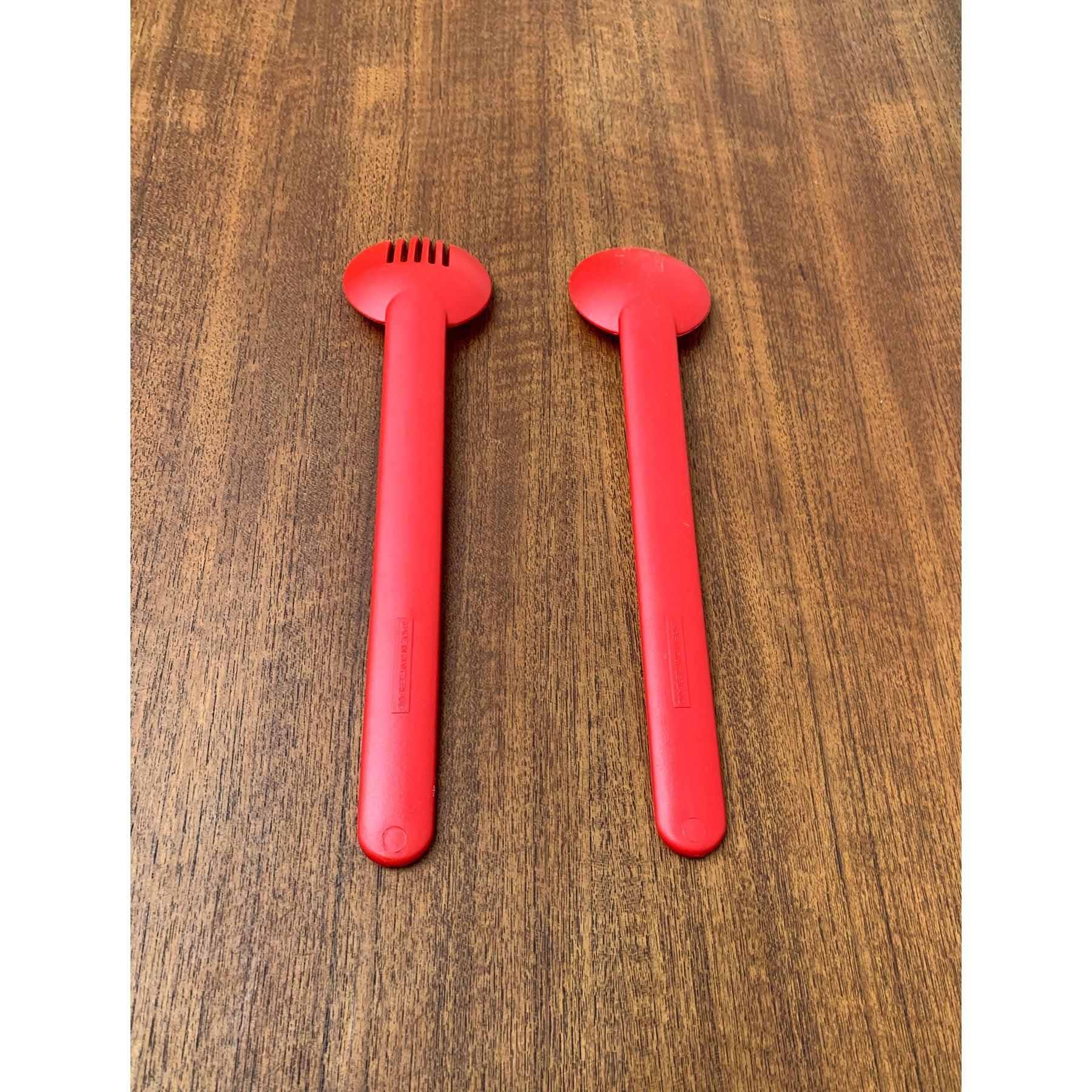 Set of 2 Postmodern Minimalist Swiss Salad Servers, 1970s (20. Jahrhundert) im Angebot