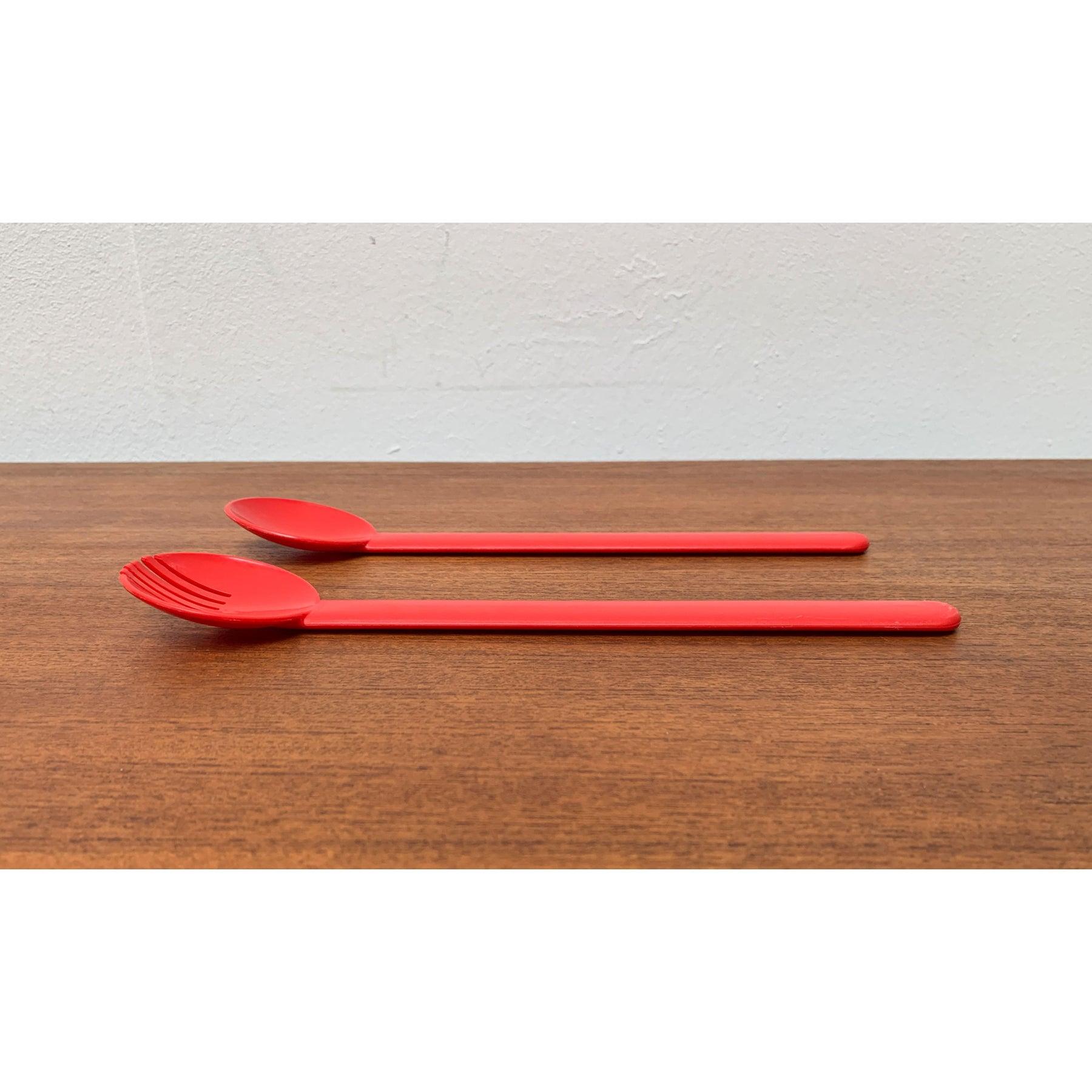 Set of 2 Postmodern Minimalist Swiss Salad Servers, 1970s (Kunststoff) im Angebot