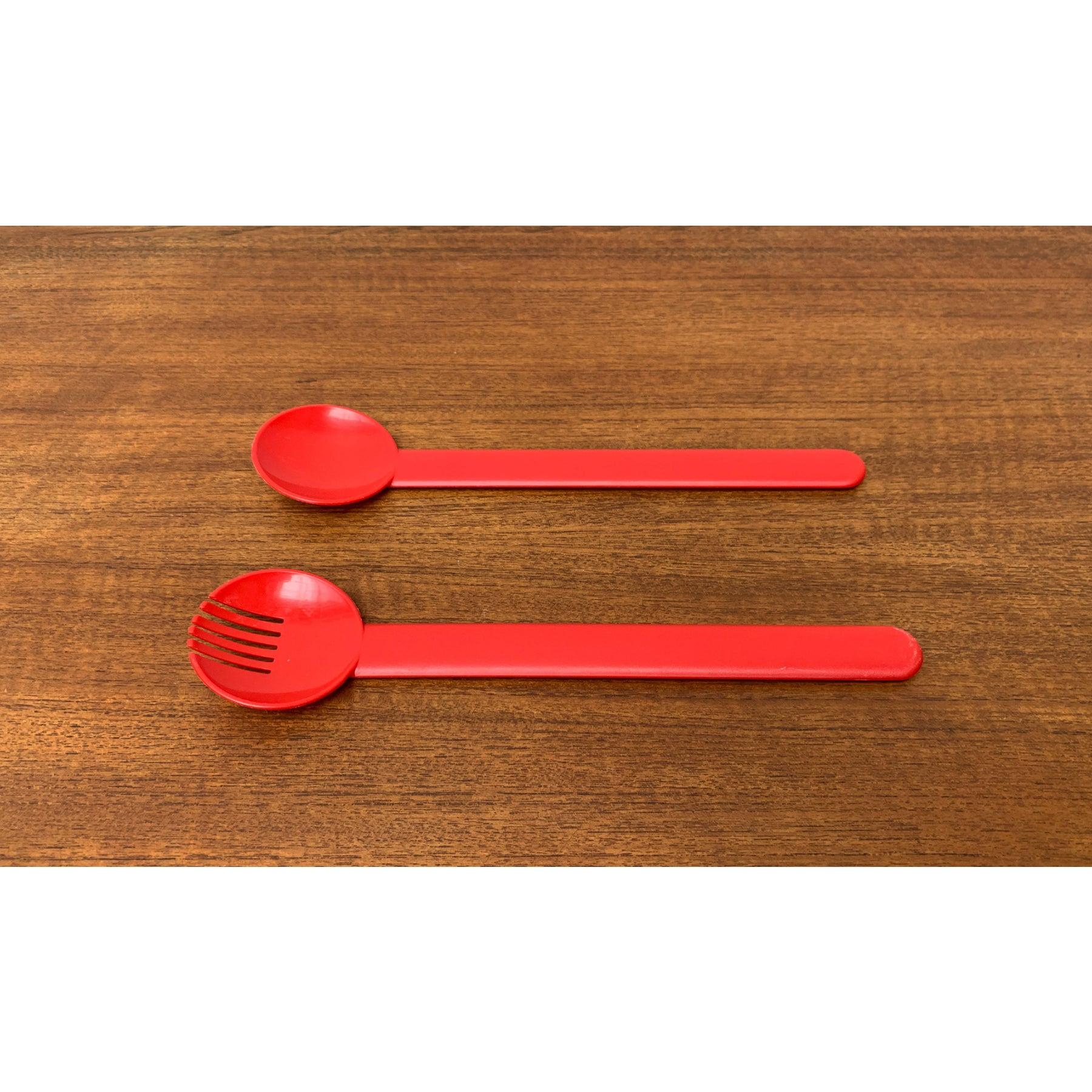 Set of 2 Postmodern Minimalist Swiss Salad Servers, 1970s im Angebot 1