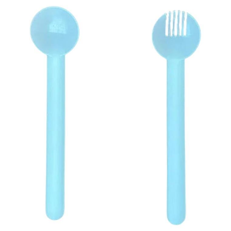 Set of 2 Postmodern Minimalist Swiss Salad Servers, 1970s