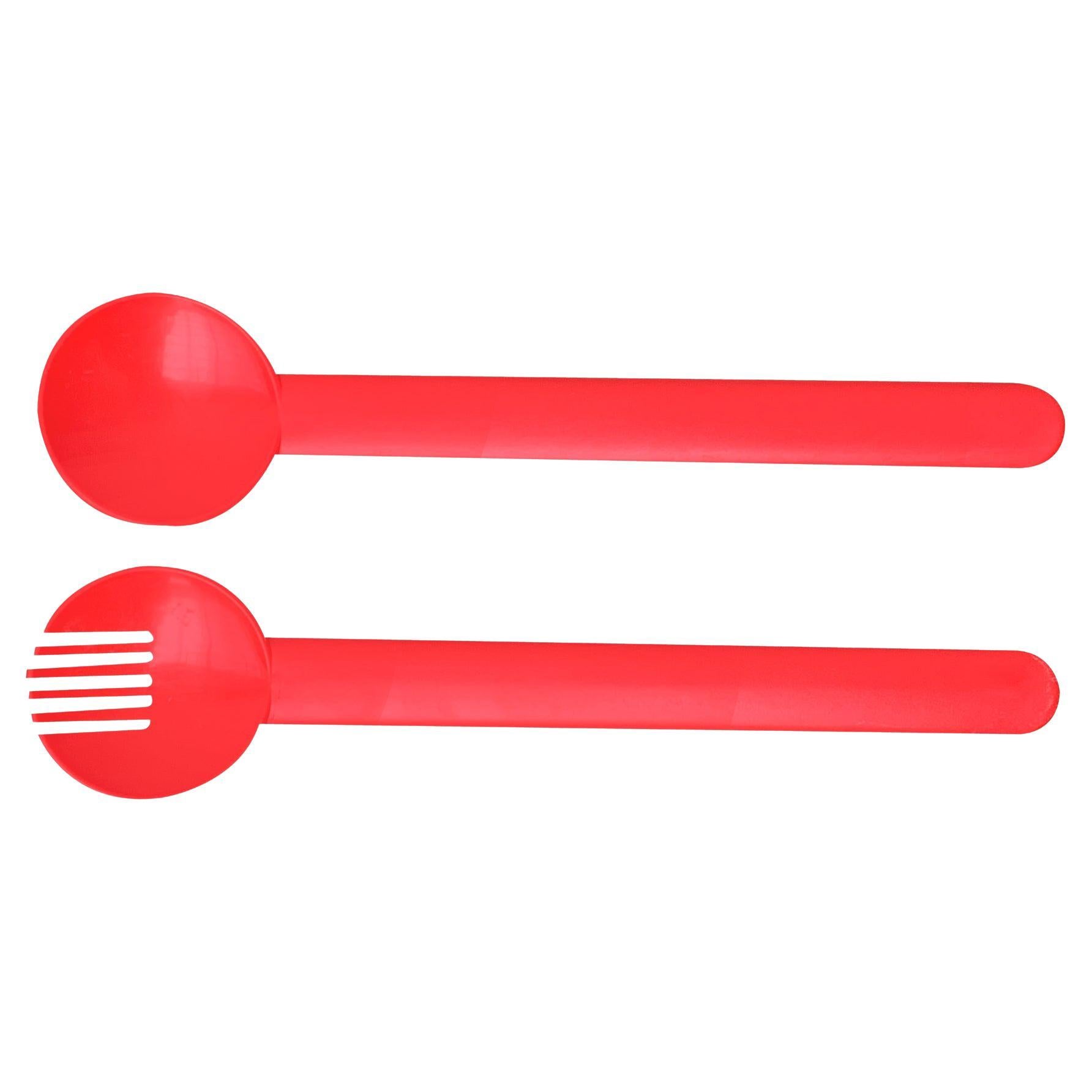 Set of 2 Postmodern Minimalist Swiss Salad Servers, 1970s