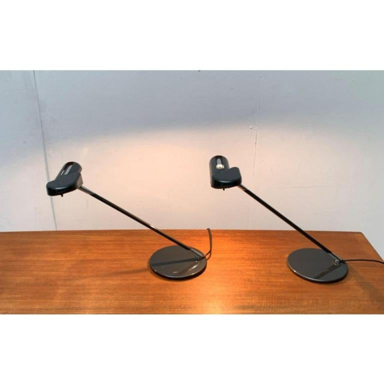 Set of 2 Postmodern Ring A400 Table Lamps by Bruno Gecchelin, Italy, 1970s For Sale 3