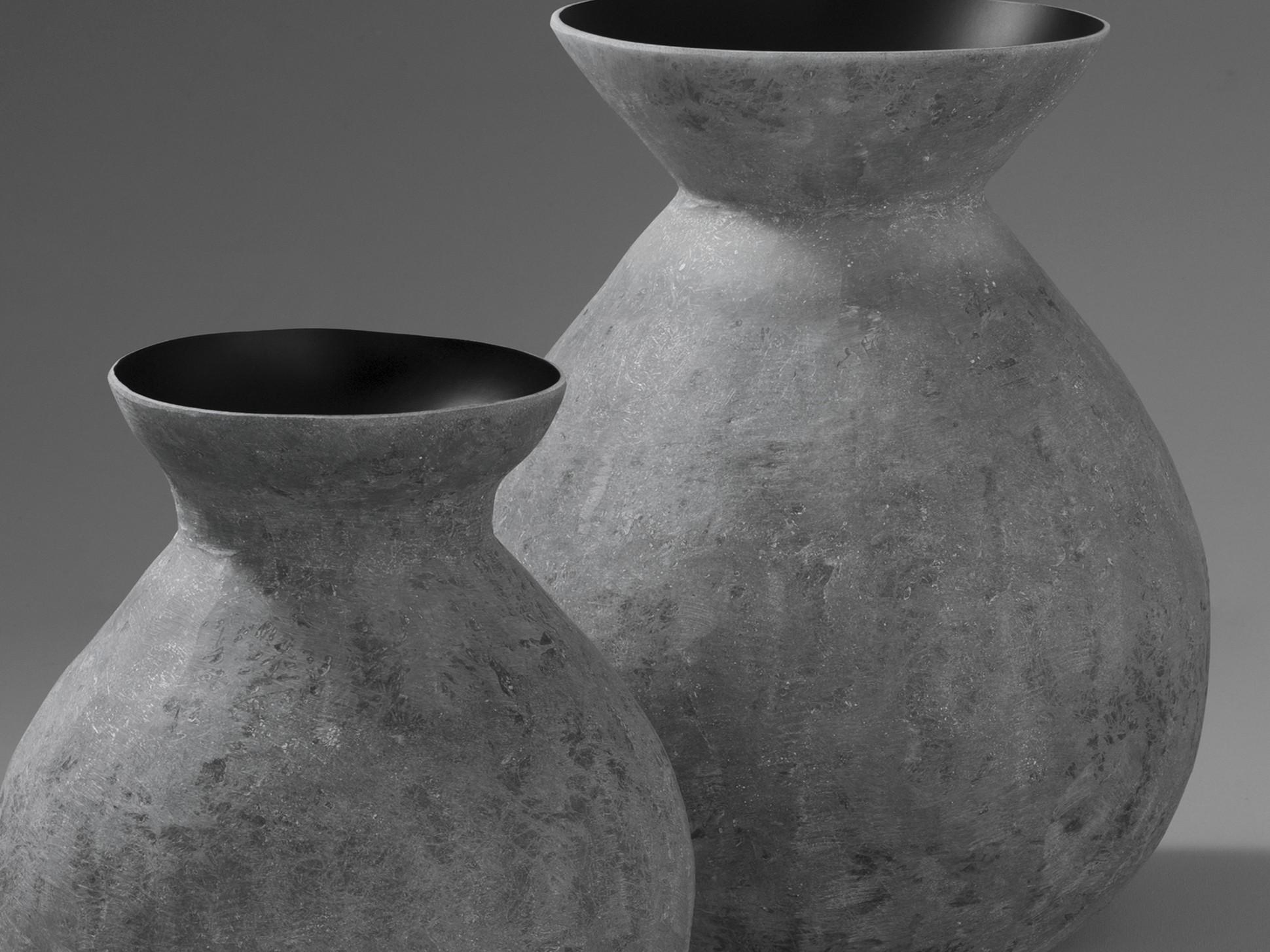 Modern Set of 2 Pot Vases by Imperfettolab For Sale