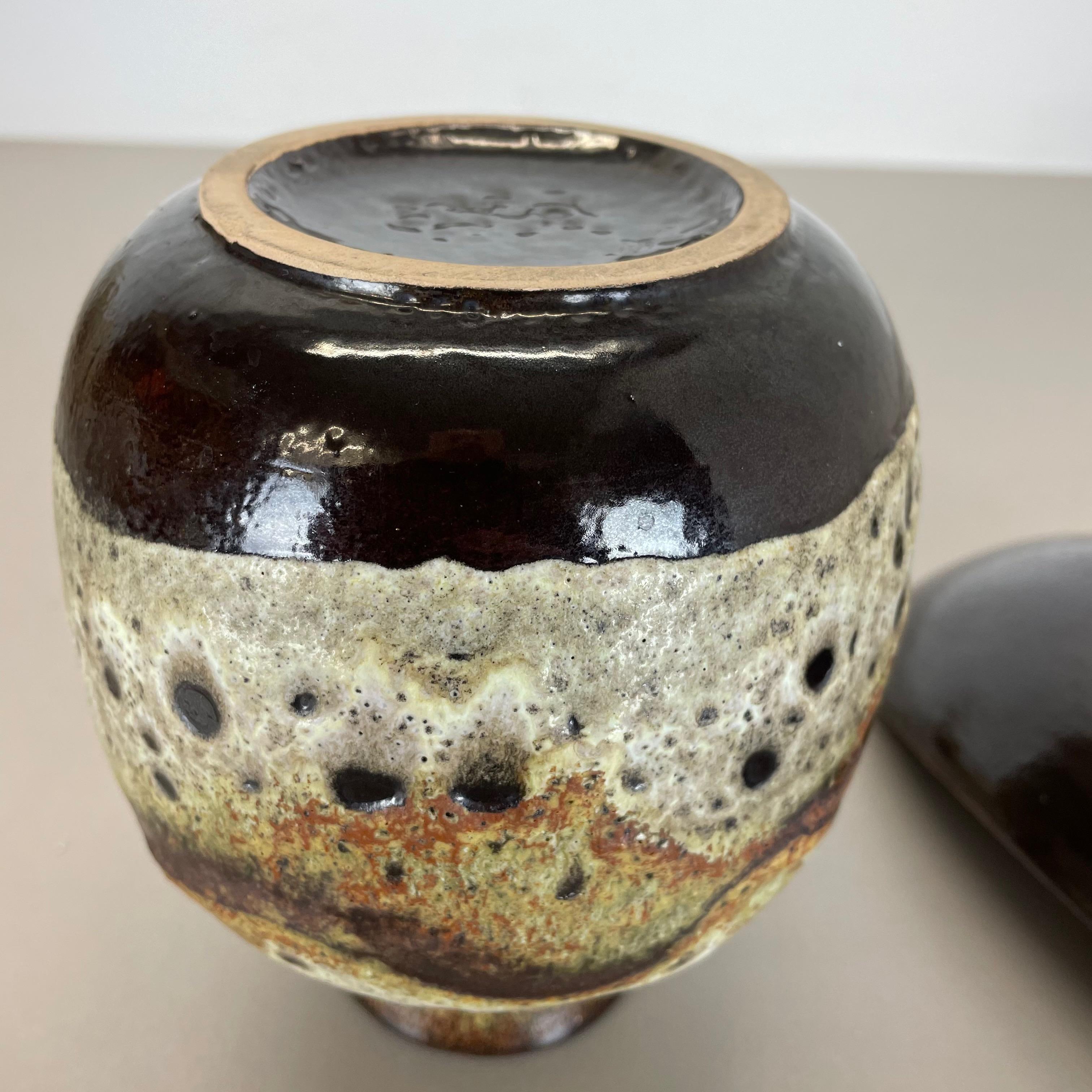 Set of 2 Pottery Elements Fat Lava Abstract Designed by Ruscha, Germany, 1960s For Sale 11