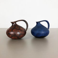 Set of 2 Pottery Vases "313" Designed by Kurt Tschörner Ruscha, Germany, 1960s