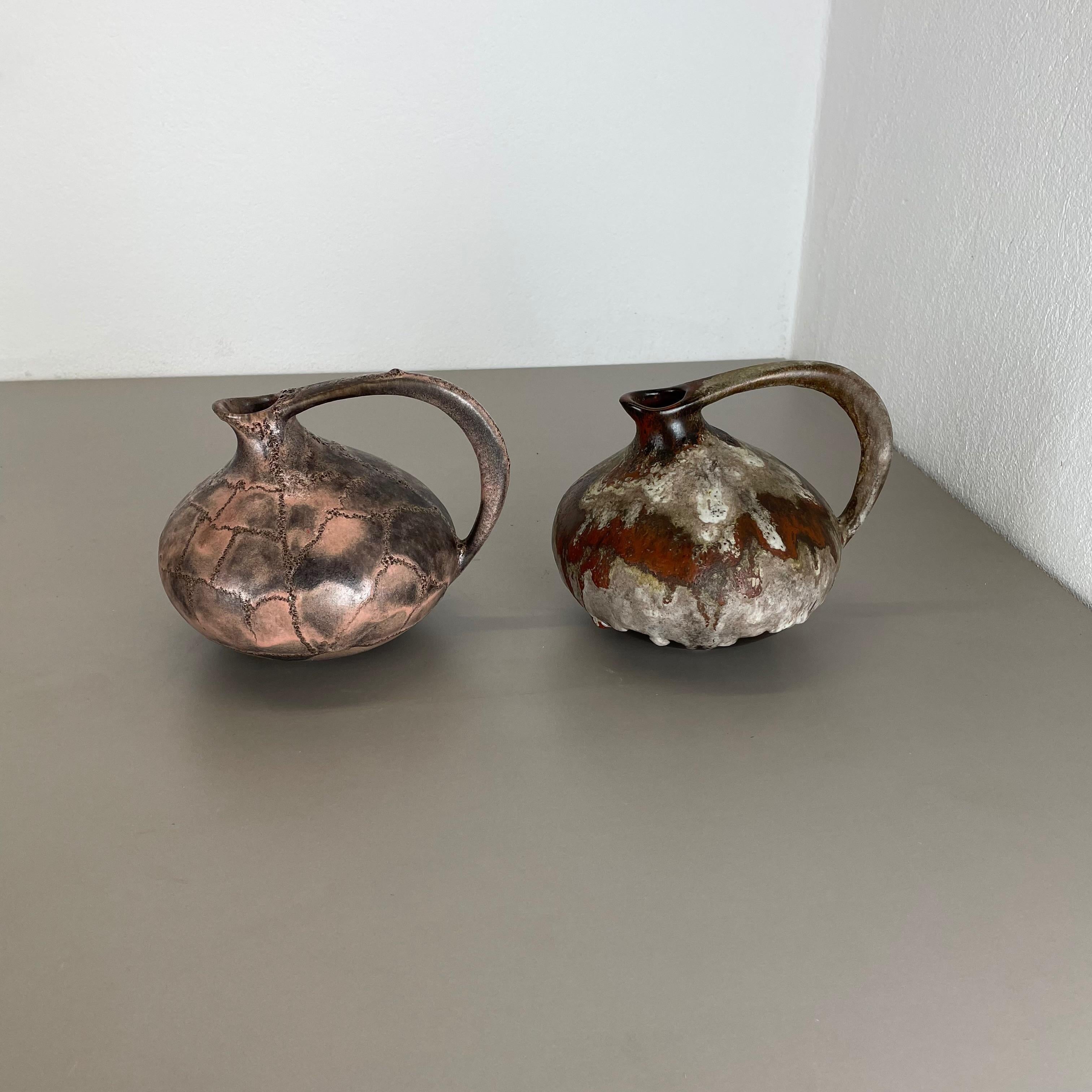 Mid-Century Modern Set of 2 Pottery Vases 