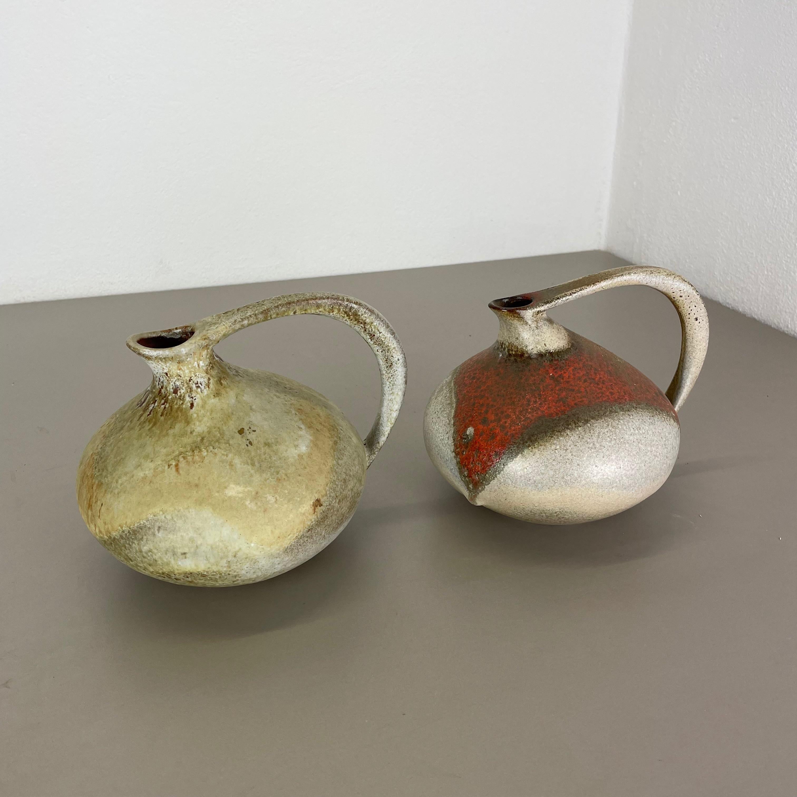 Allemand Ensemble de 2 vases en poterie 