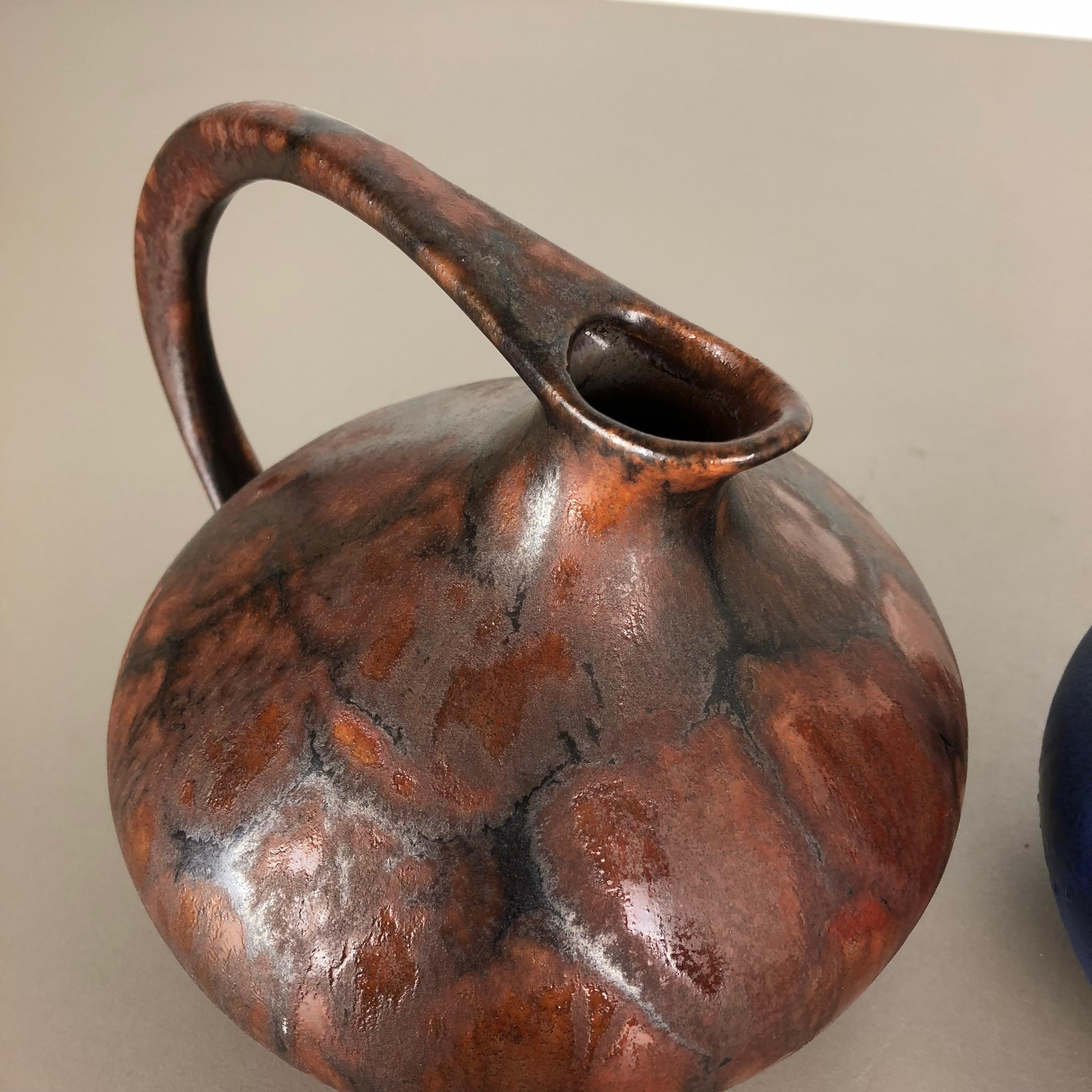 Mid-Century Modern Set of 2 Pottery Vases 