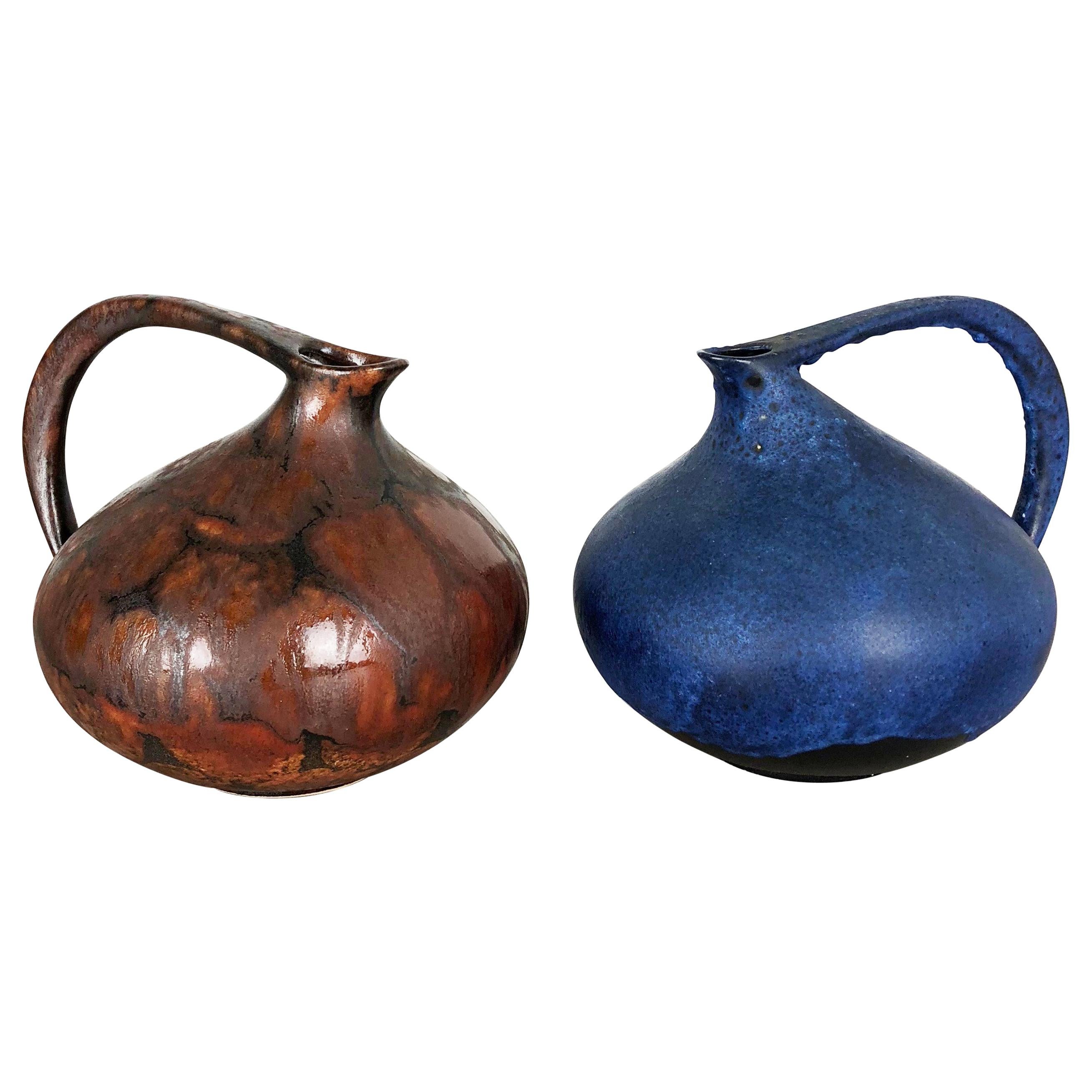 Set of 2 Pottery Vases "313" Designed by Kurt Tschörner Ruscha, Germany, 1960s For Sale