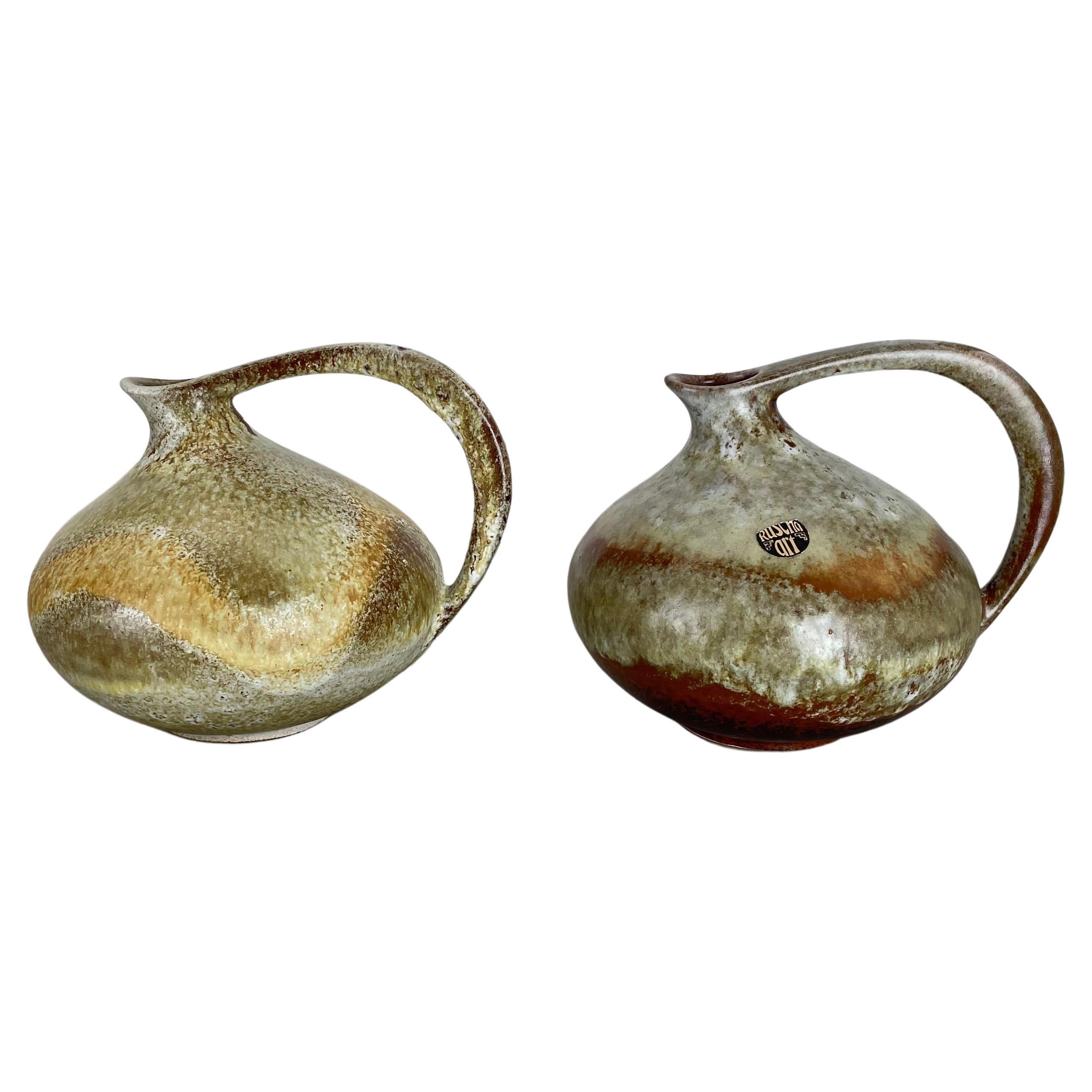 Set of 2 Pottery Vases "313" Designed by Kurt Tschörner Ruscha, Germany, 1960s For Sale
