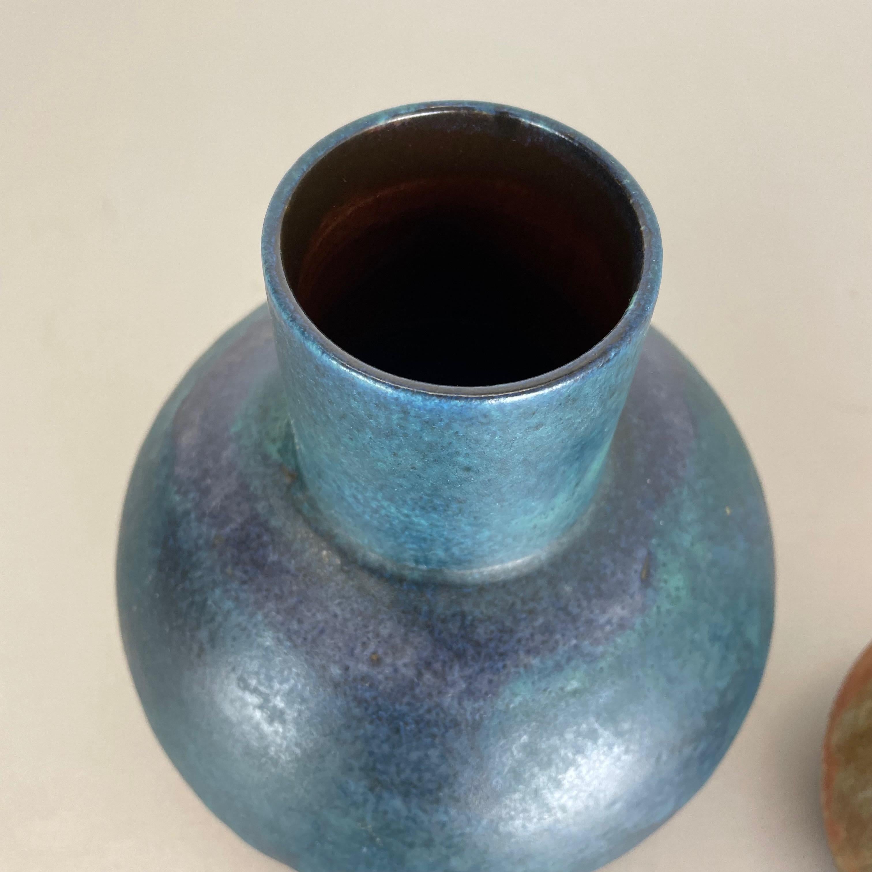 Ensemble de 2 vases en poterie lave grasse abstraite conçus par Ruscha, Allemagne, années 1960 en vente 3