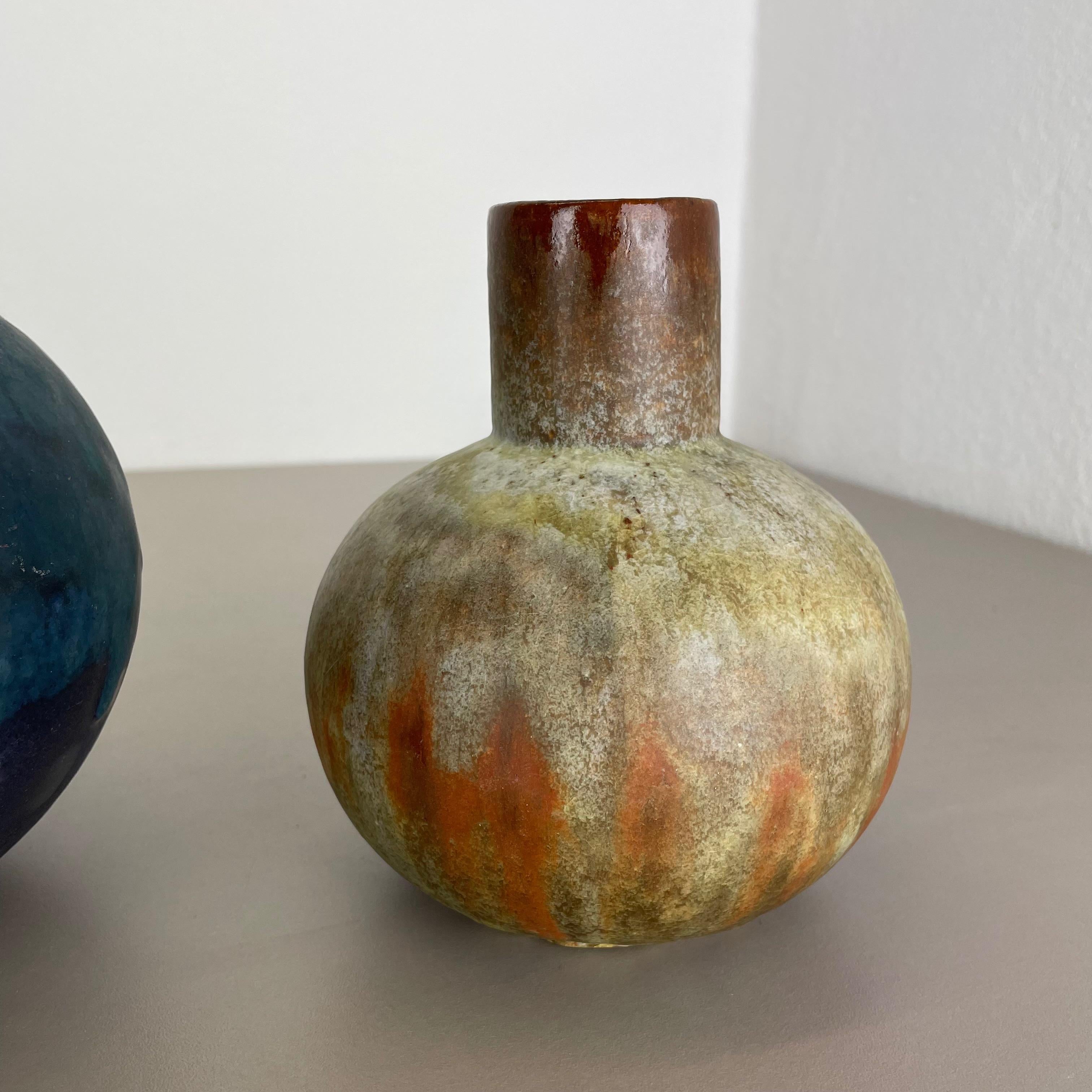 Set of 2 Pottery Vases Fat Lava Abstract Designed by Ruscha, Germany, 1960s For Sale 6