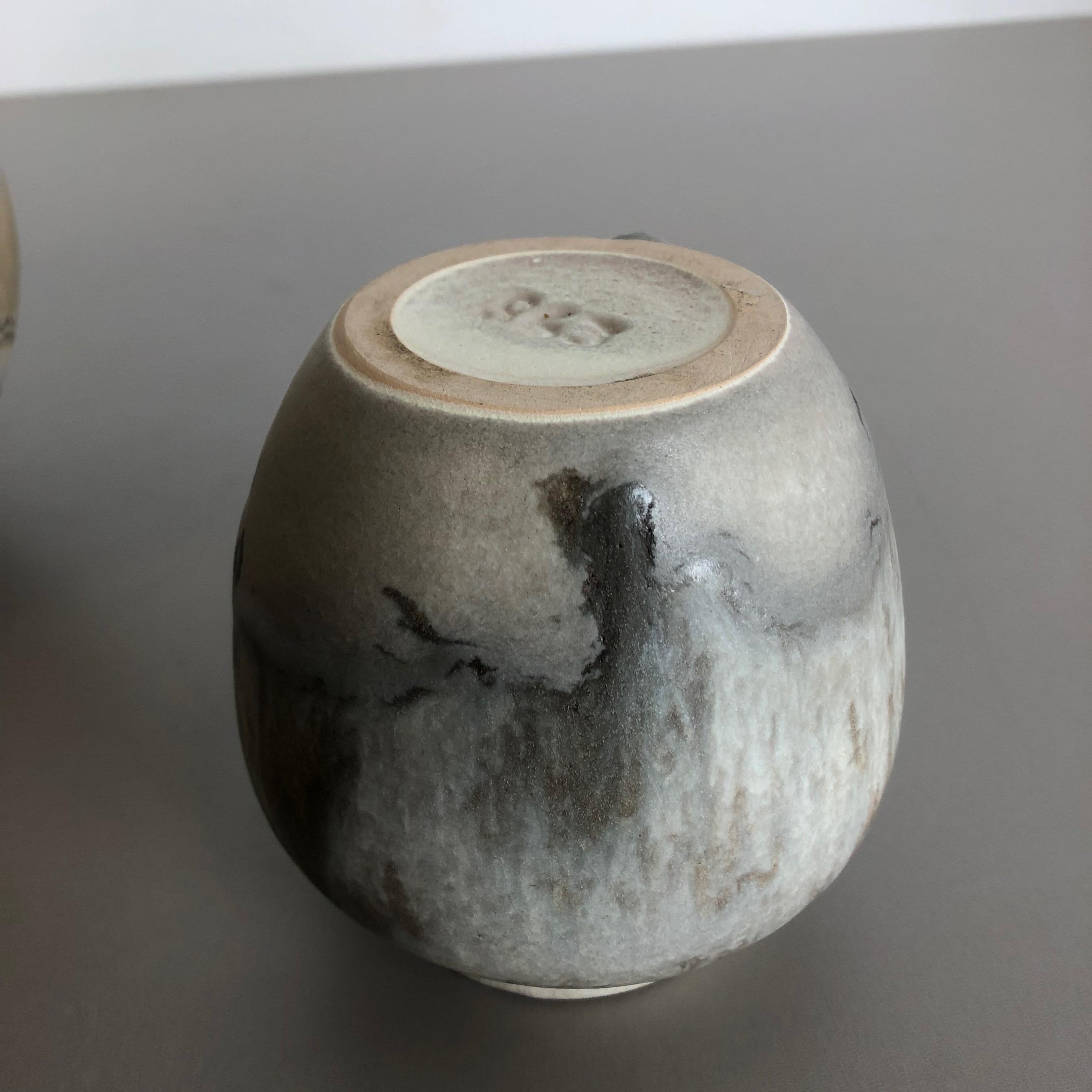 Ensemble de 2 vases en poterie lave grasse abstraite conçus par Ruscha, Allemagne, années 1960 en vente 6