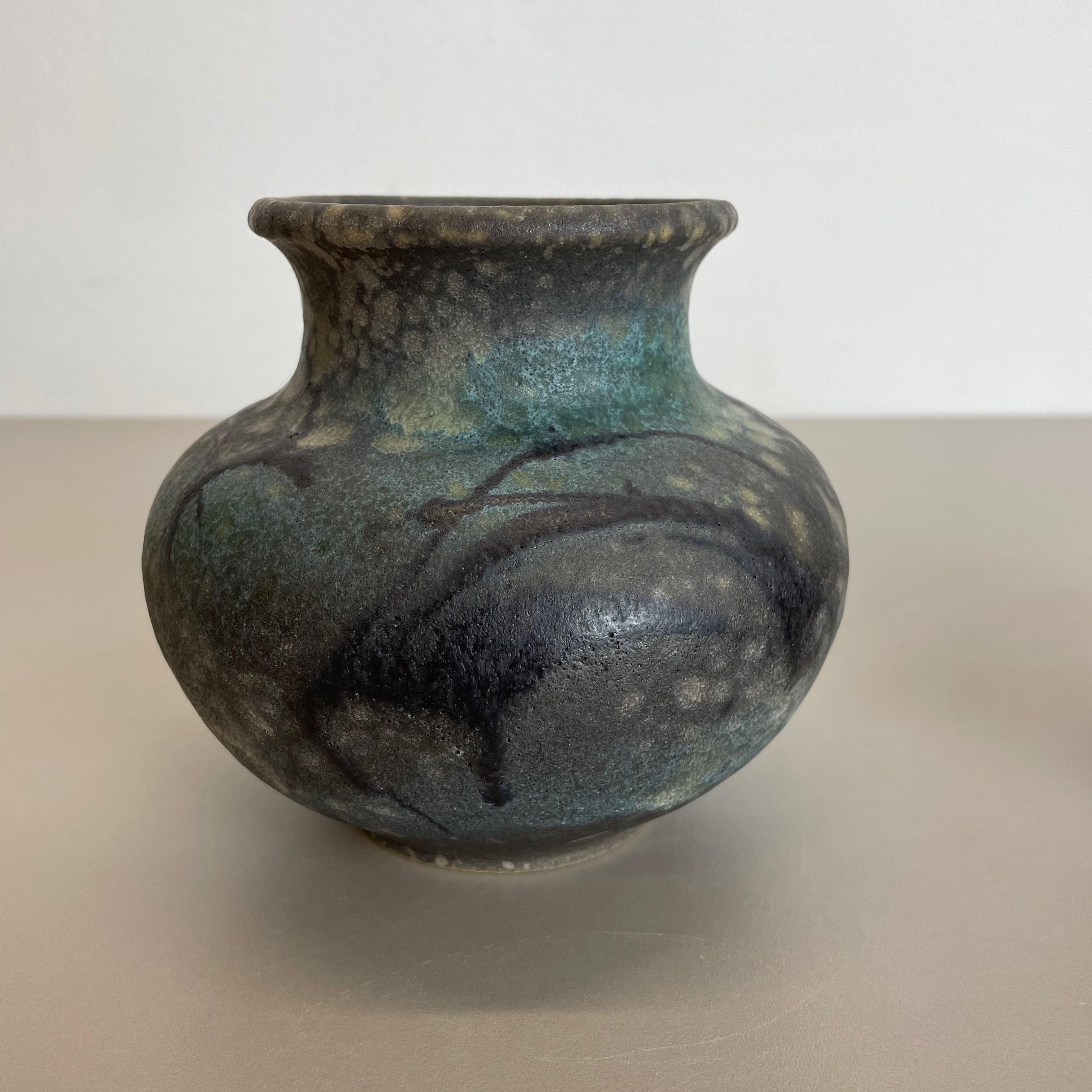 Ensemble de 2 vases en poterie lave grasse abstraite conçus par Ruscha, Allemagne, années 1960 en vente 7
