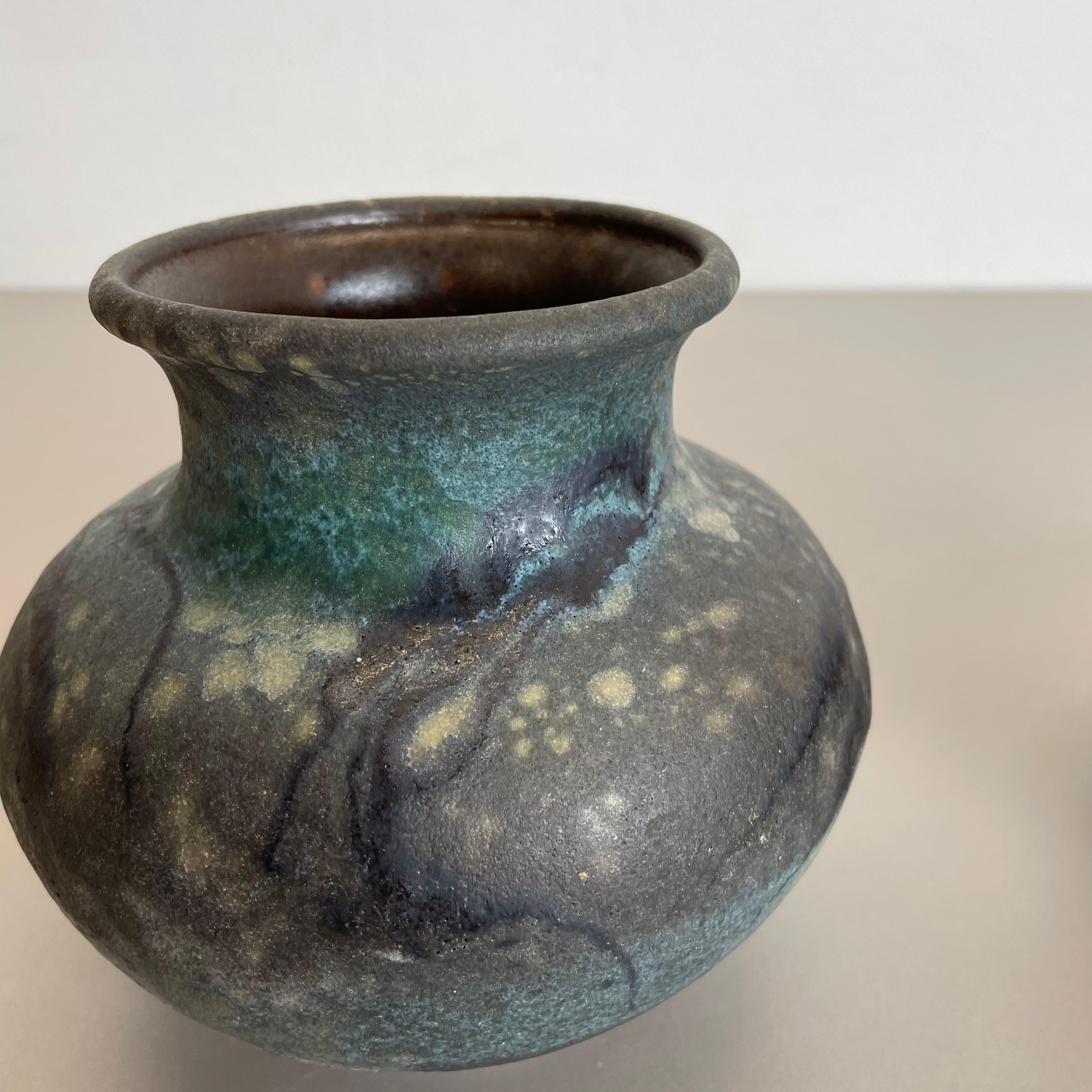 Ensemble de 2 vases en poterie lave grasse abstraite conçus par Ruscha, Allemagne, années 1960 en vente 9