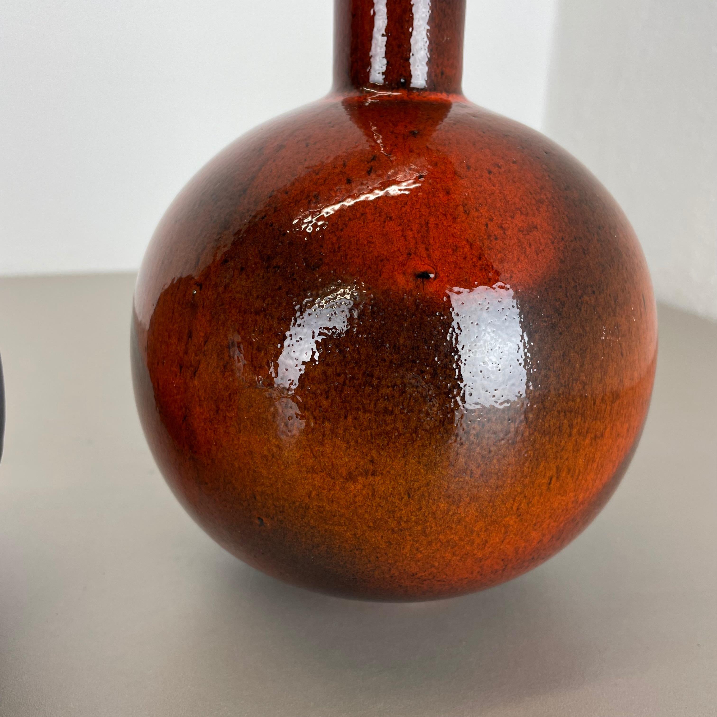 Juego de 2 jarrones de cerámica Lava Gorda Abstracta Diseñado por Ruscha, Alemania, años 60 en venta 10