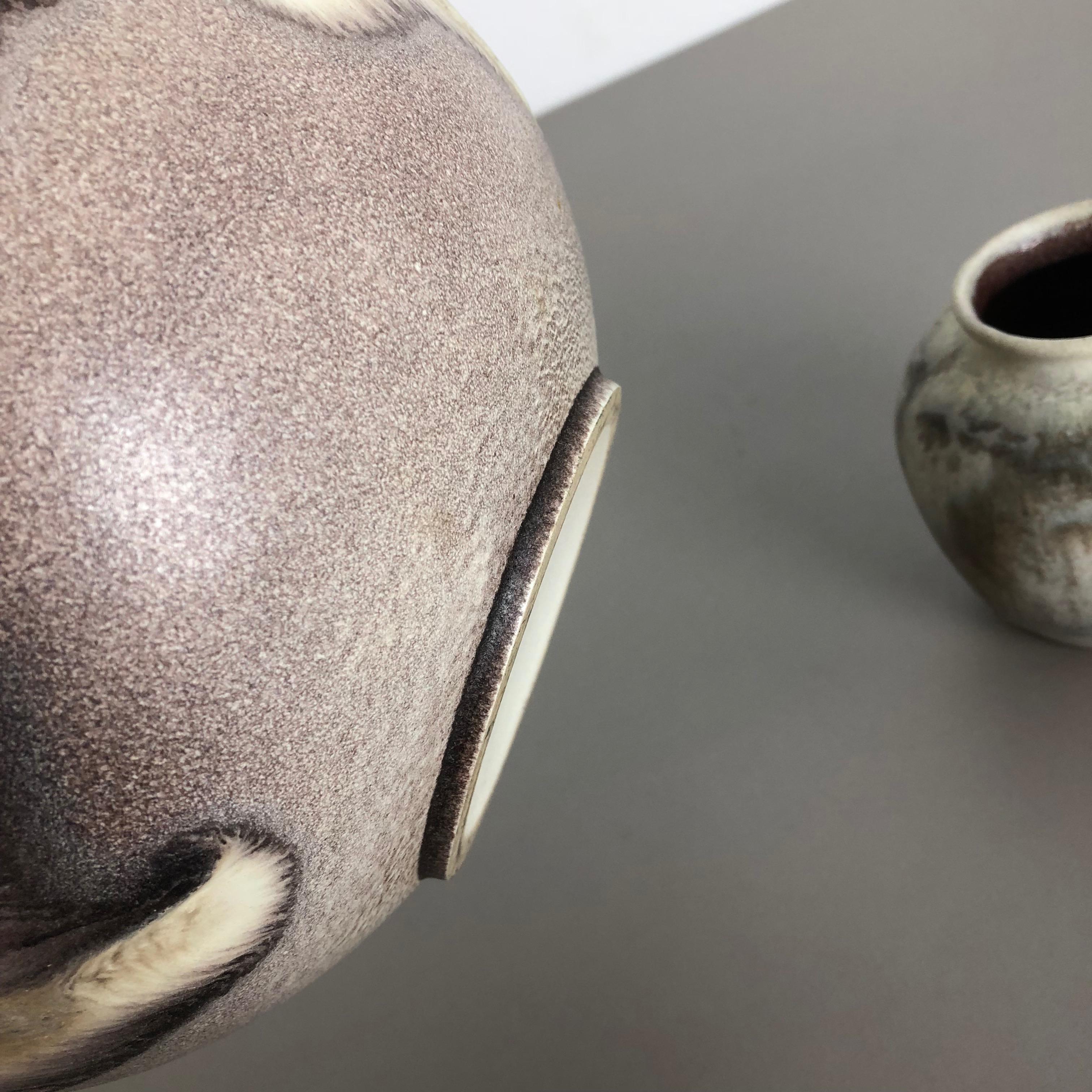Ensemble de 2 vases en poterie lave grasse abstraite conçus par Ruscha, Allemagne, années 1960 en vente 11