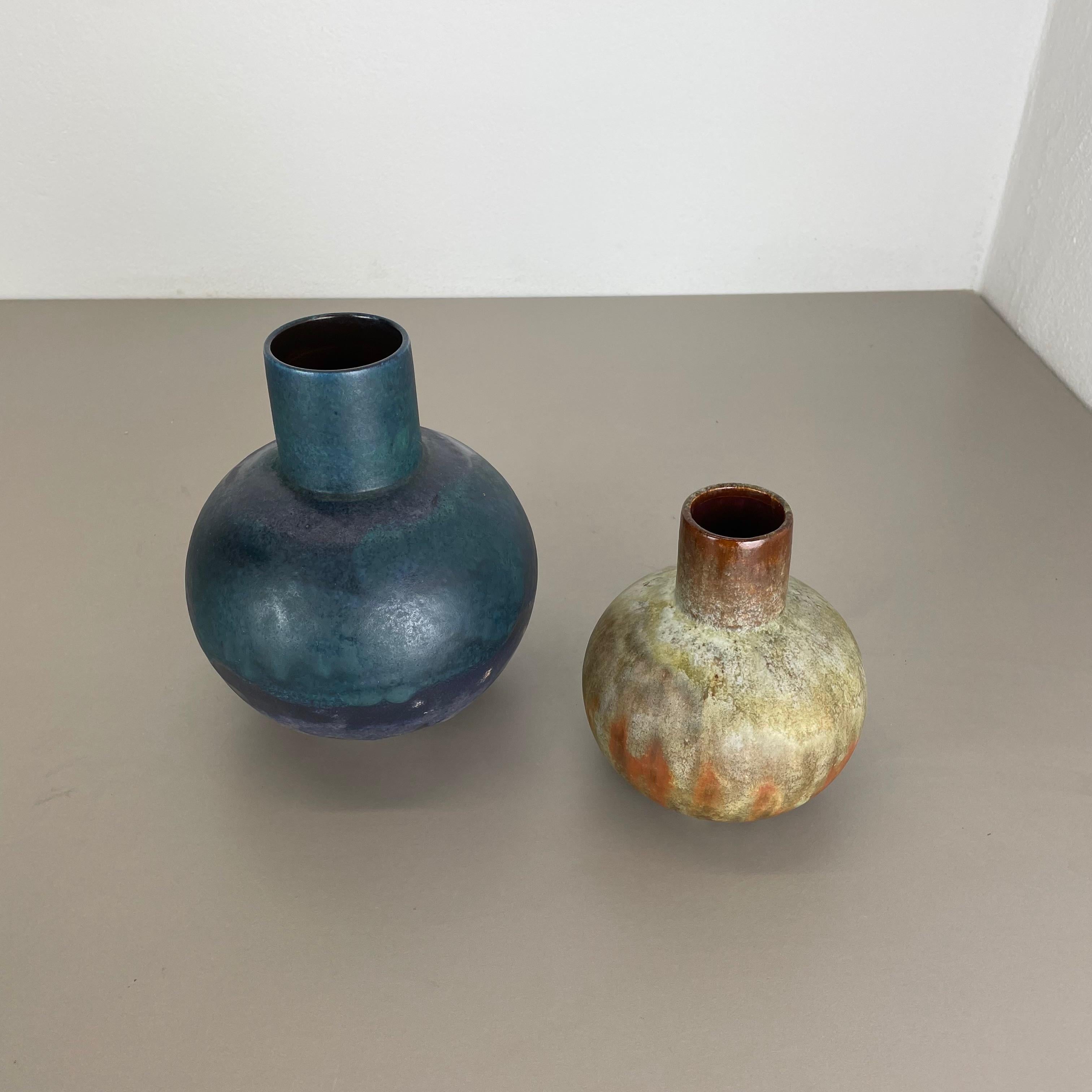 Set aus 2 Keramikvasen Fat Lava, abstrakt, entworfen von Ruscha, Deutschland, 1960er Jahre im Zustand „Gut“ im Angebot in Kirchlengern, DE