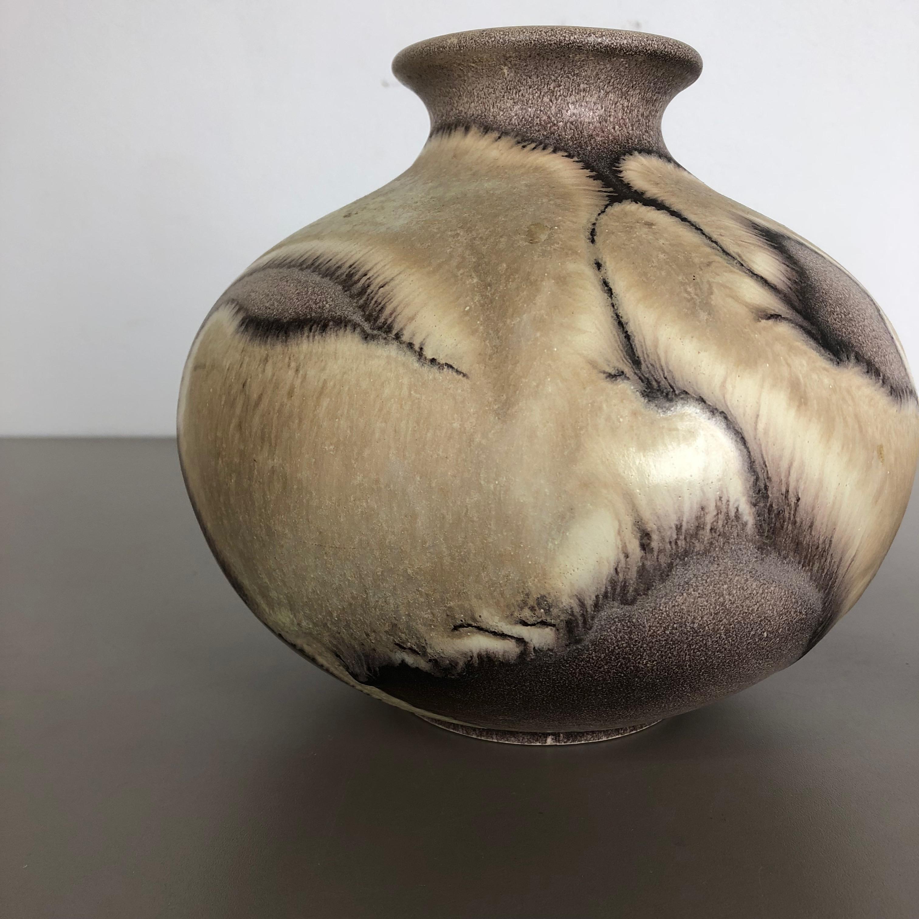 Ensemble de 2 vases en poterie lave grasse abstraite conçus par Ruscha, Allemagne, années 1960 Bon état - En vente à Kirchlengern, DE