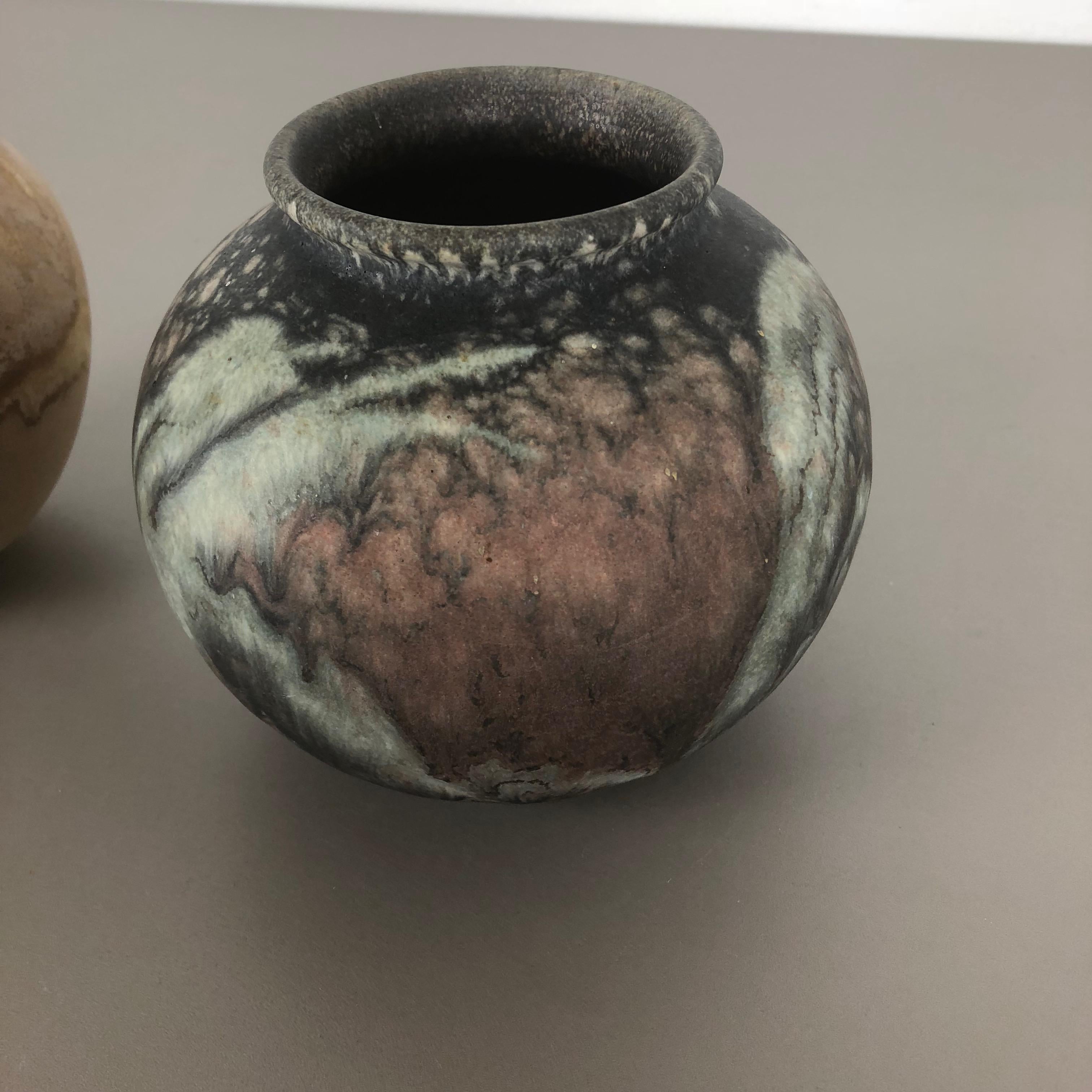 XX secolo Set di 2 vasi in ceramica Fat Lava Abstract disegnati da Ruscha, Germania, anni '60 in vendita